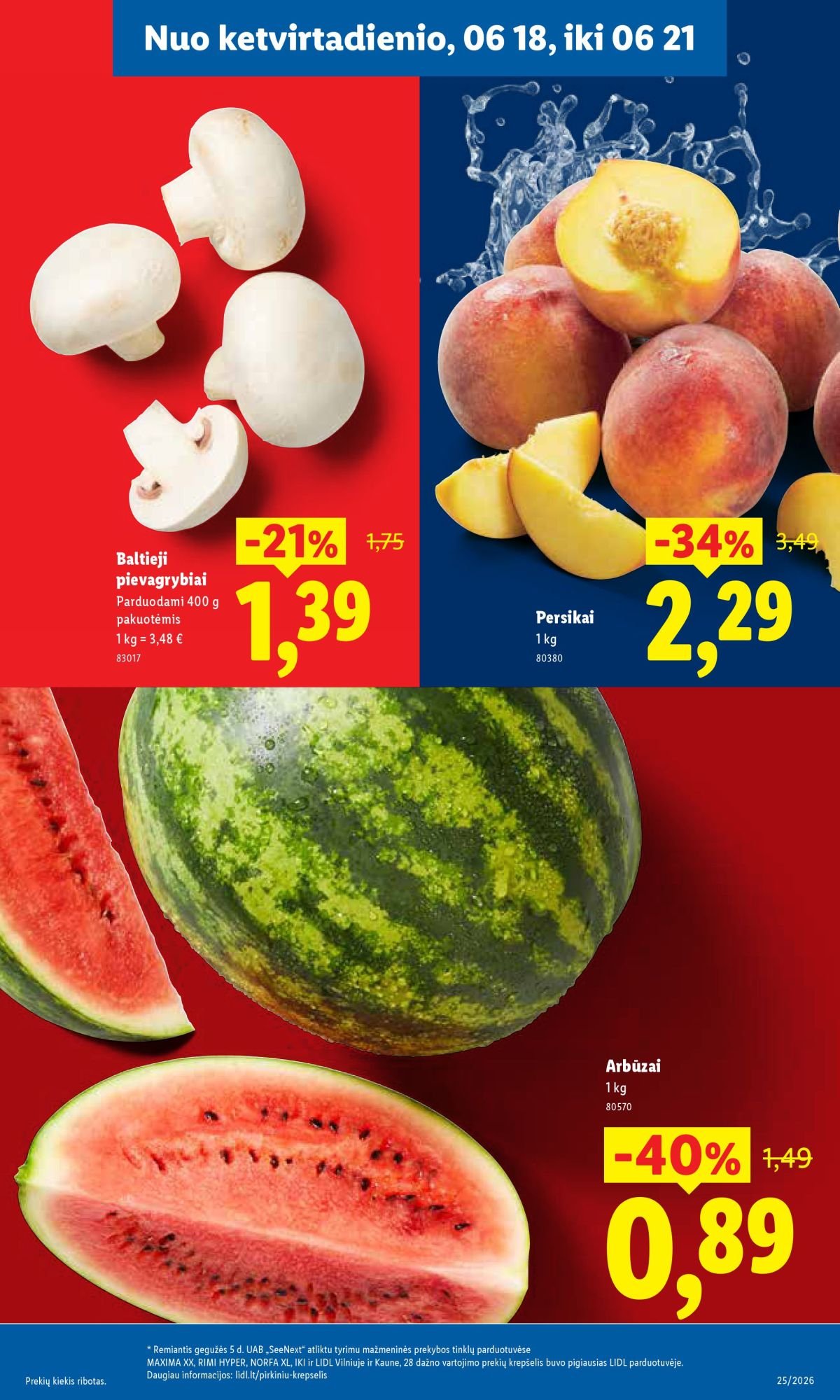 LIDL - Maisto prekių pasiūlymai (2026 06 15 - 2026 06 21)