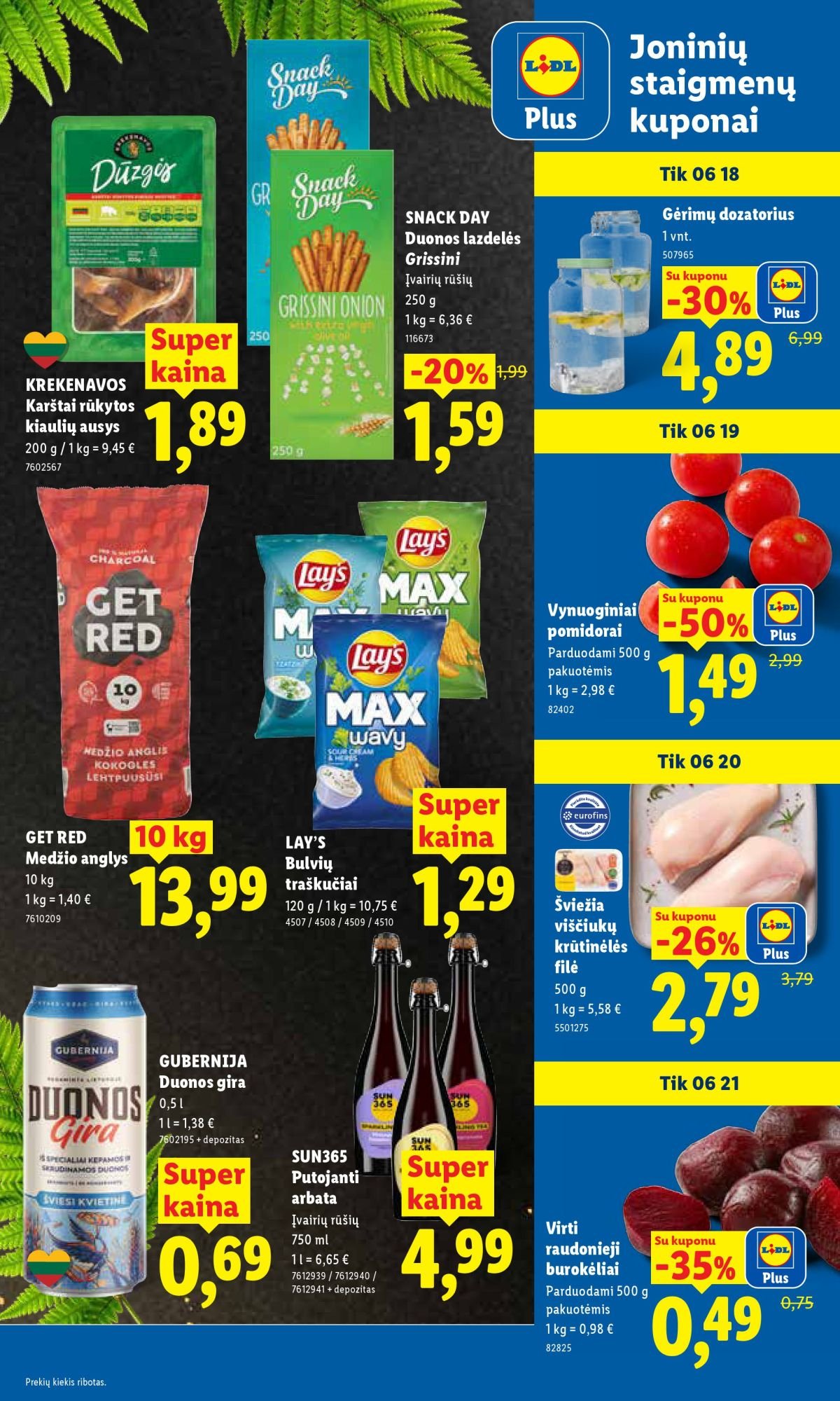 LIDL - Maisto prekių pasiūlymai (2026 06 15 - 2026 06 21)