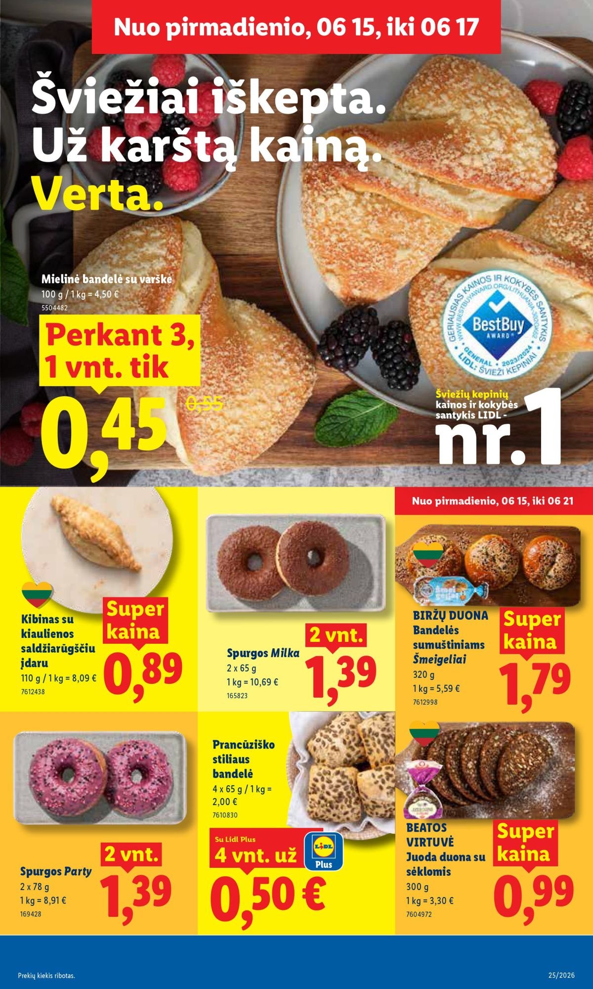LIDL - Maisto prekių pasiūlymai (2026 06 15 - 2026 06 21)