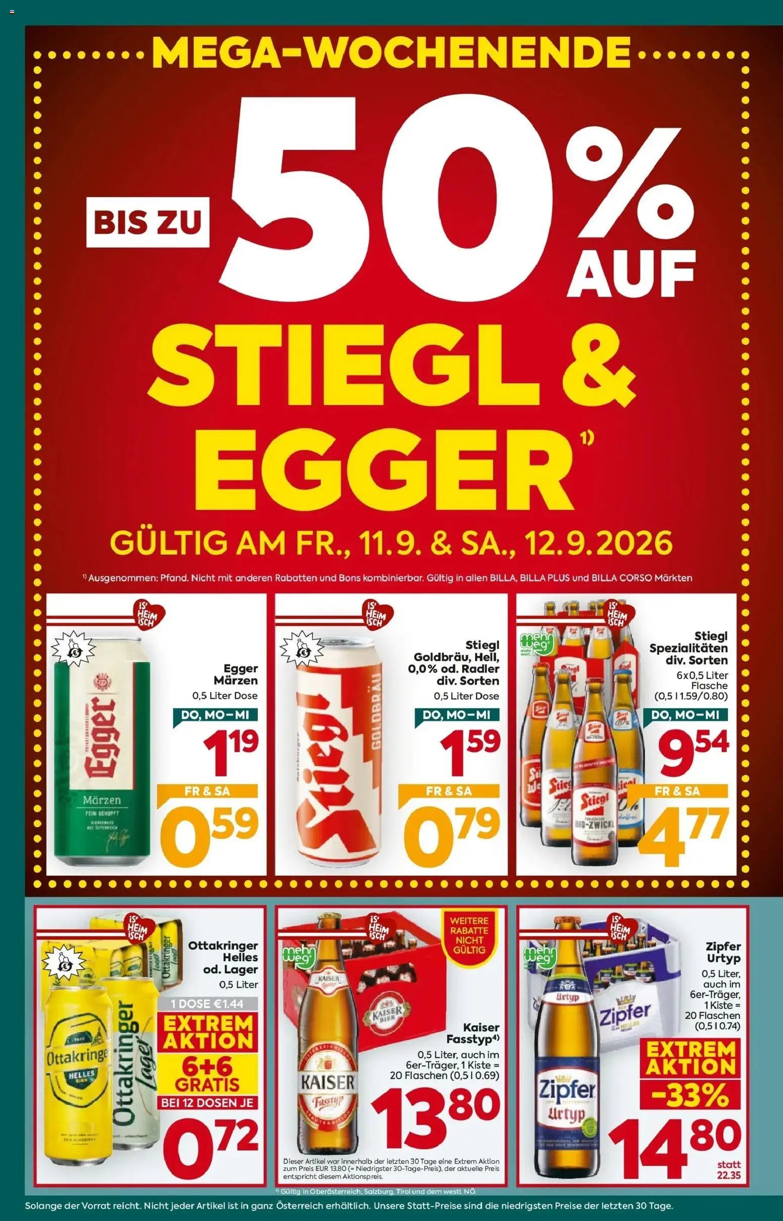 Billa Plus prospekt seit 10.09.2026 Billa Plus Flugblatt - Tirol