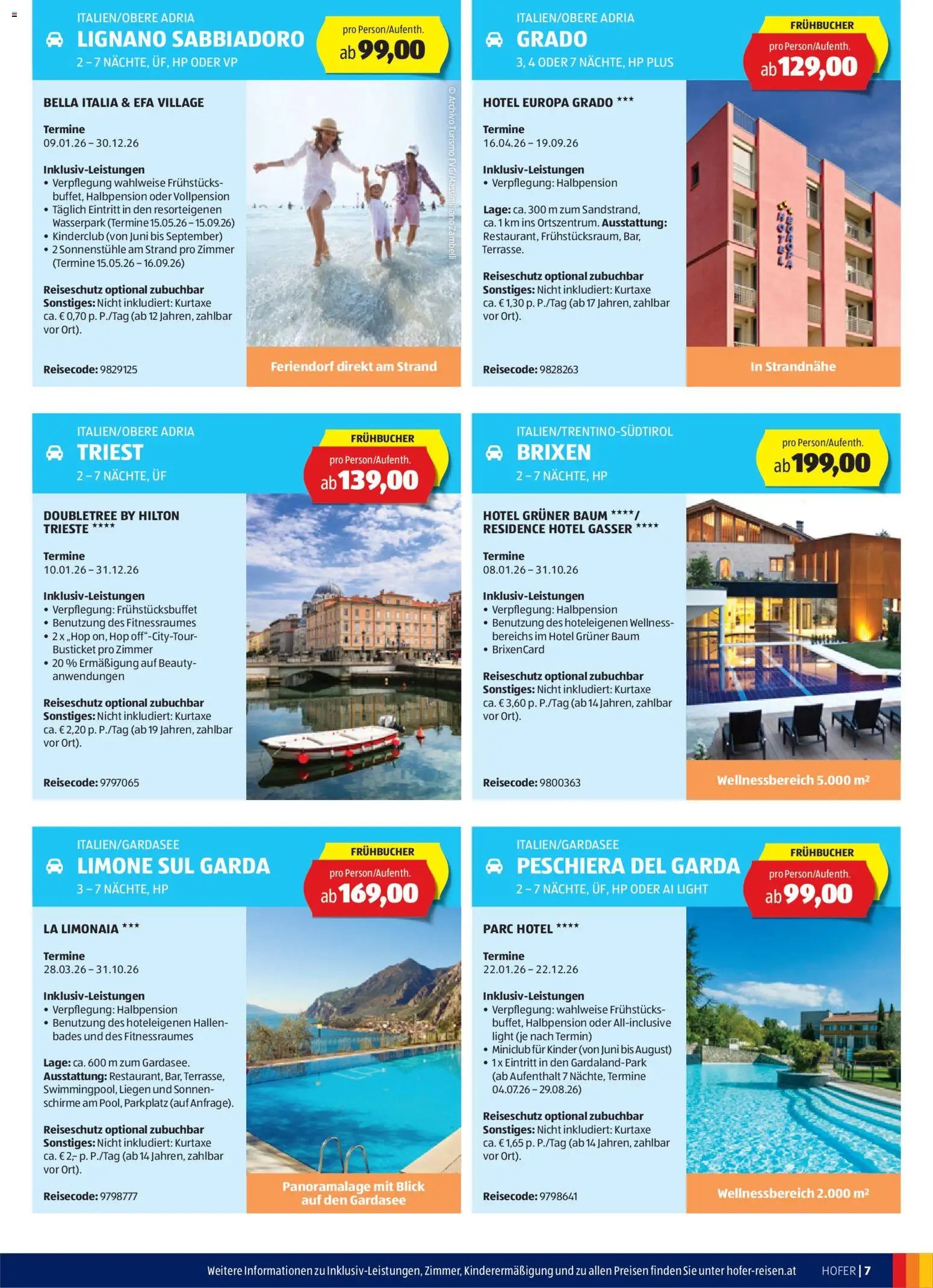 Hofer Reisen prospekt seit 31.12.2025 Flugblatt