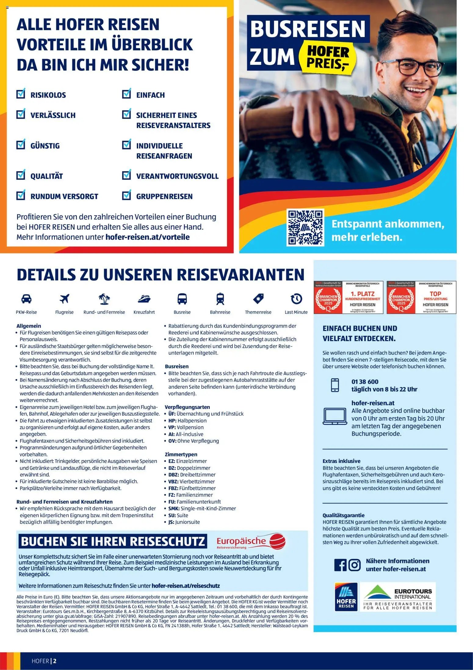 Hofer Reisen prospekt seit 28.01.2026 Flugblatt