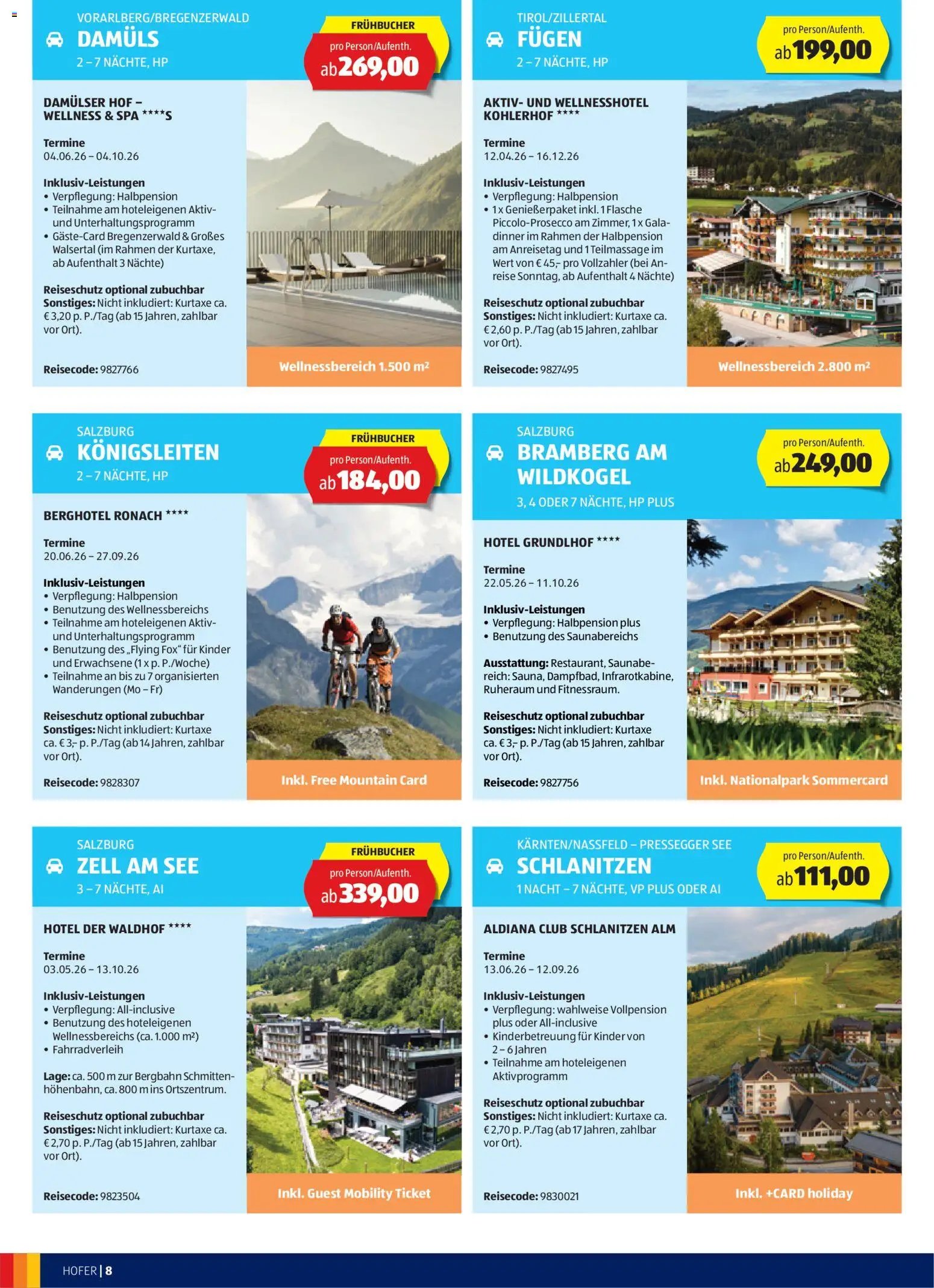 Hofer Reisen prospekt seit 28.01.2026 Flugblatt
