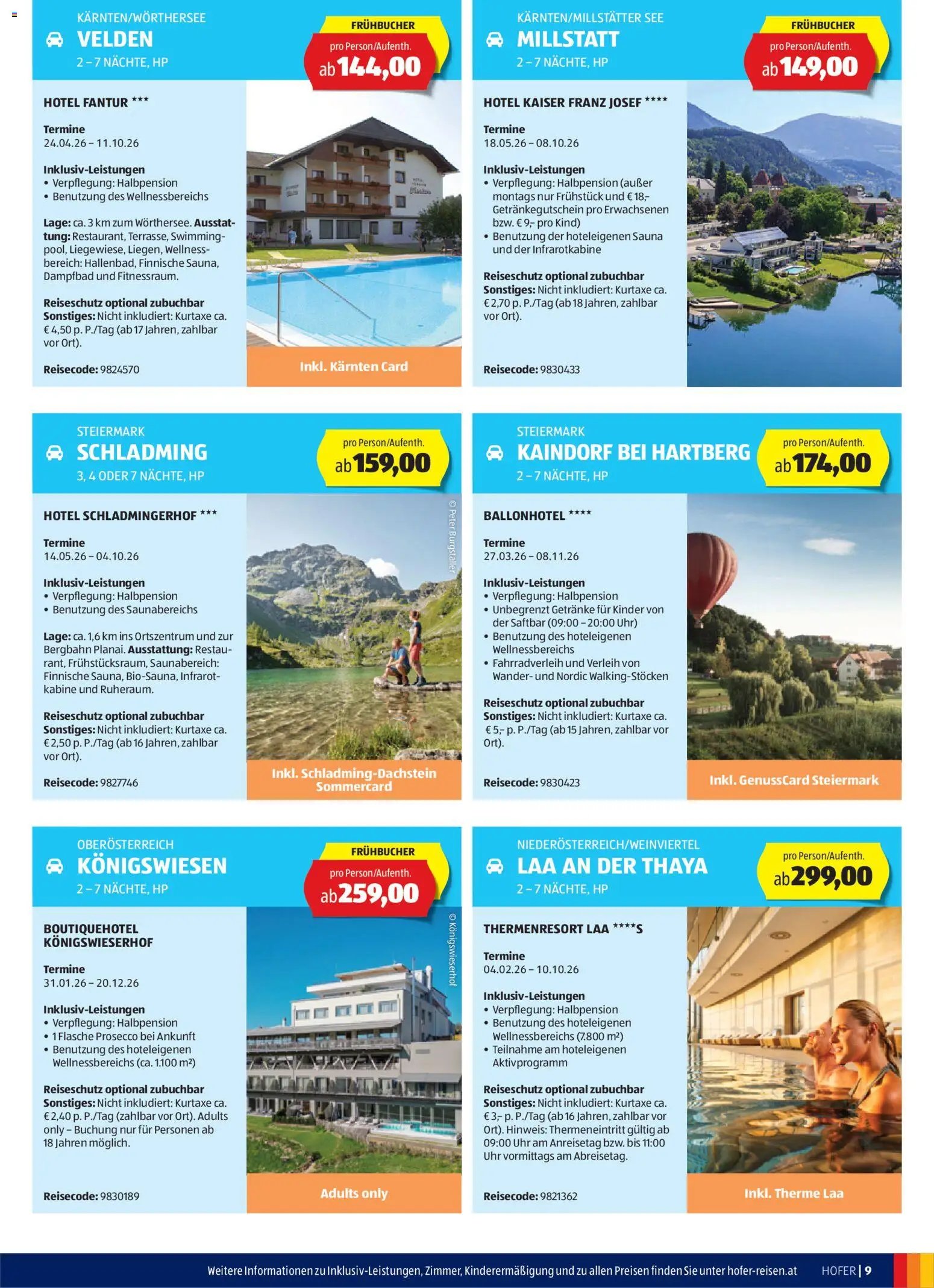 Hofer Reisen prospekt seit 28.01.2026 Flugblatt