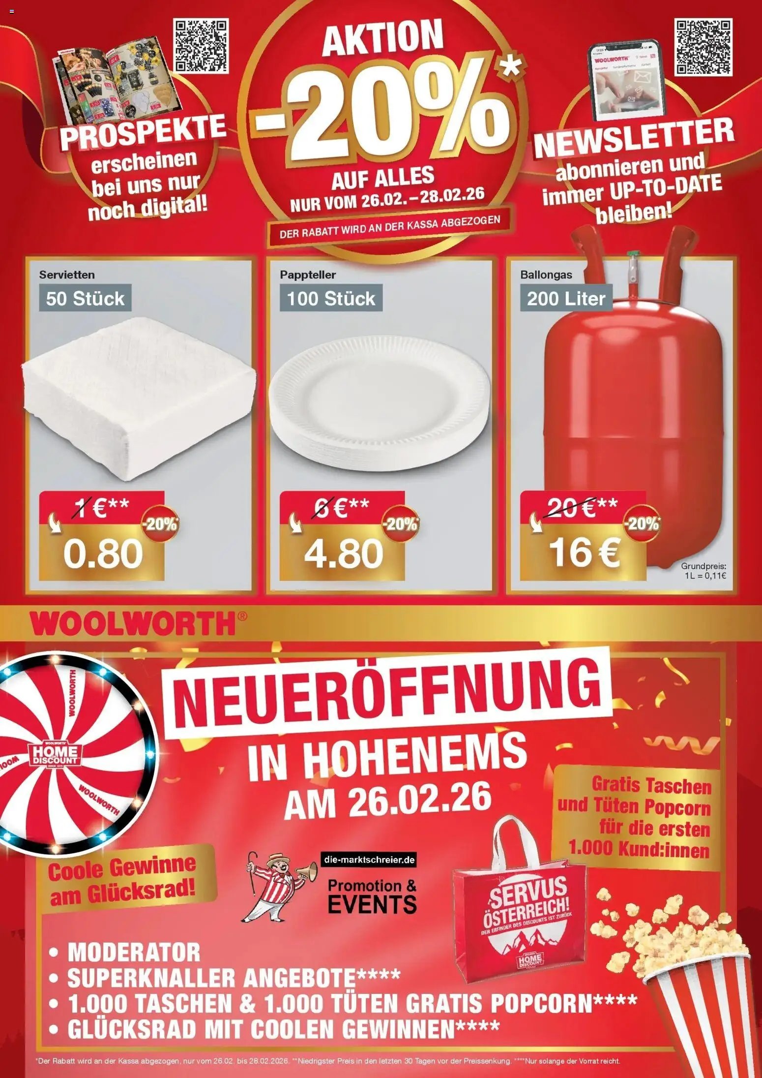 Woolworth prospekt seit 26.02.2026 Servus Hohenems!