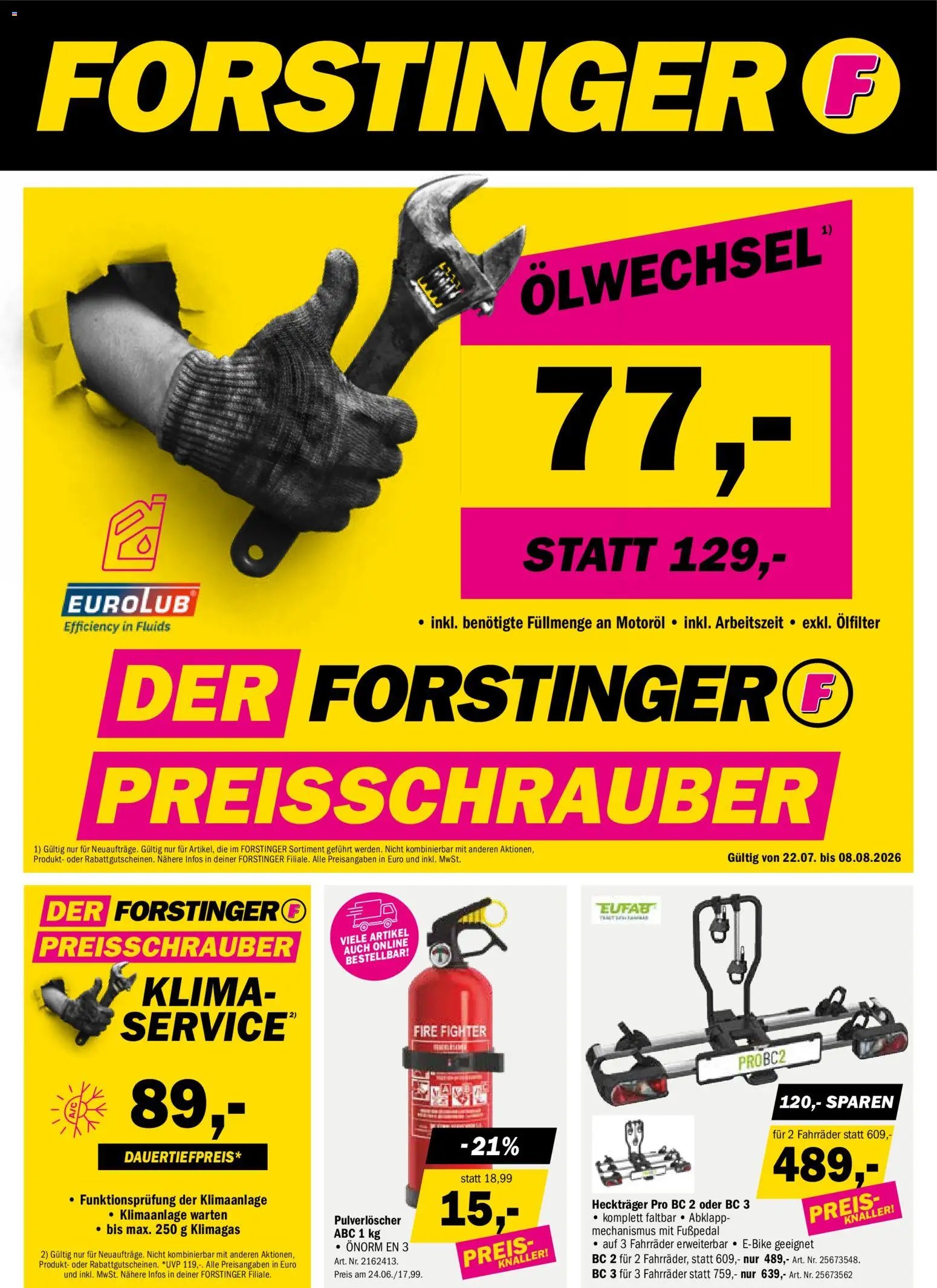 Forstinger prospekt seit 22.07.2026 Forstinger Flugblatt