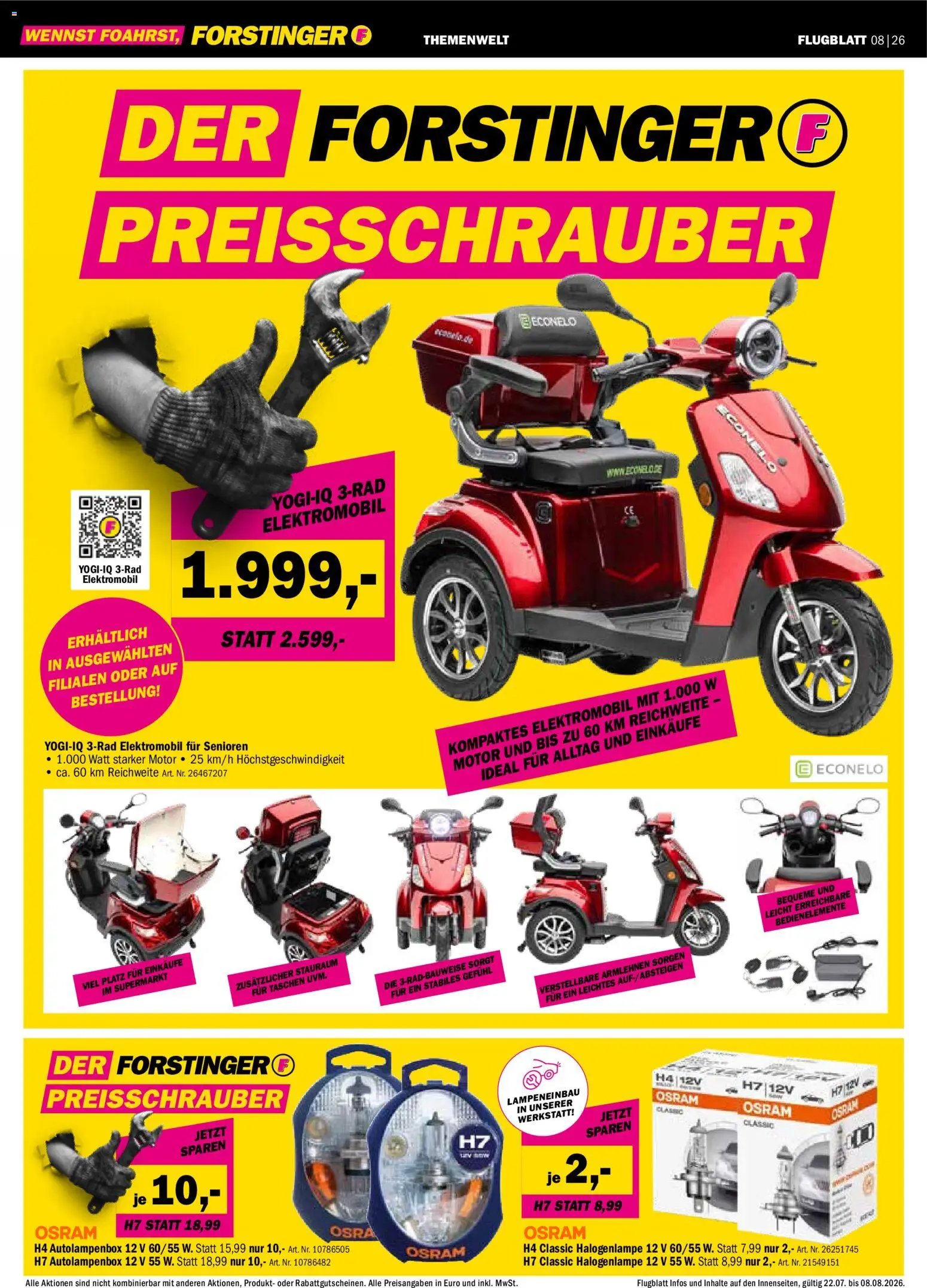 Forstinger prospekt seit 22.07.2026 Forstinger Flugblatt