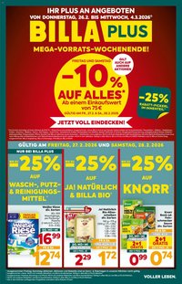 Billa Plus prospekt seit 26.02.2026 Flugblatt