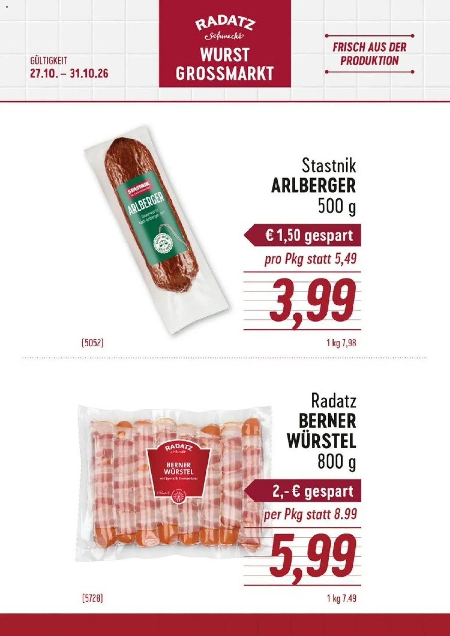 Radatz Flugblatt ab (27.10.2026 - 31.10.2026) 