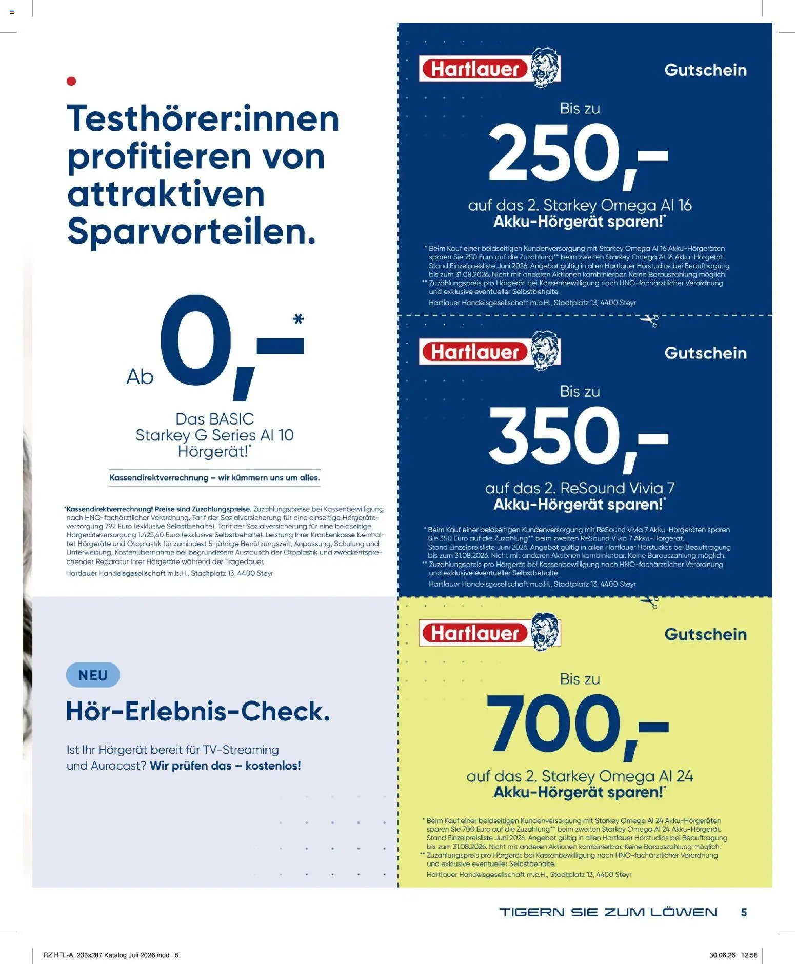 Hartlauer prospekt seit 10.07.2026 Hartlauer 500 Testhörer:innen gesucht!