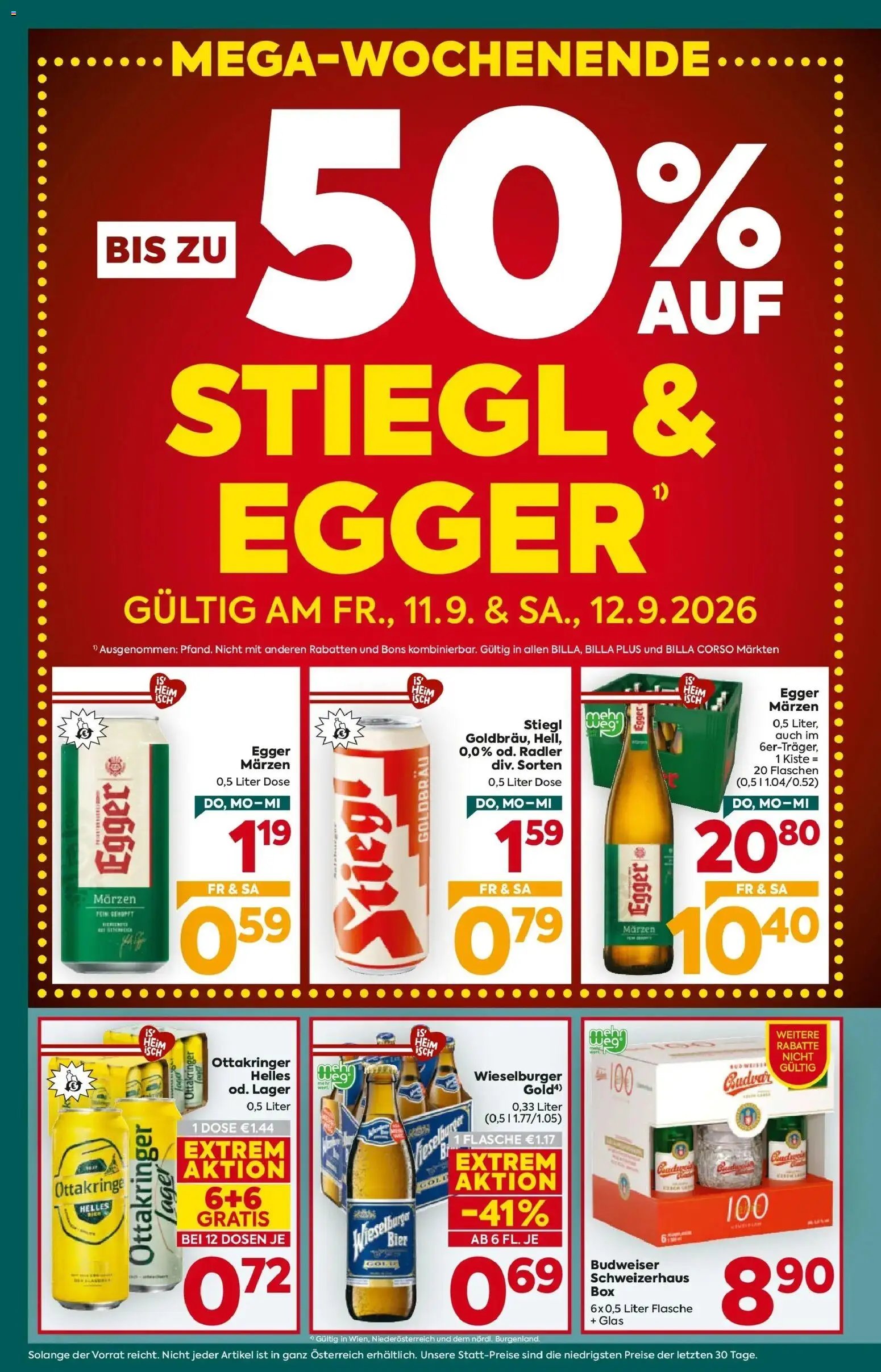 Billa Plus prospekt seit 10.09.2026 Billa Plus Flugblatt - Burgenland