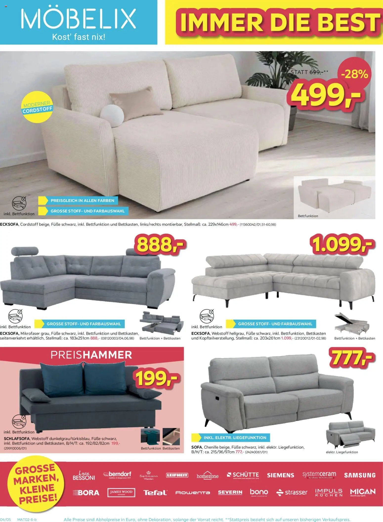 Möbelix prospekt seit 09.02.2026 Angebote