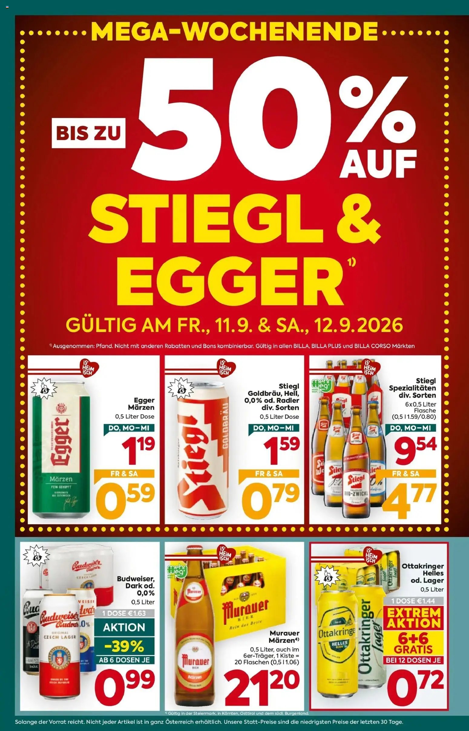 Billa Plus prospekt seit 10.09.2026 Billa Plus Flugblatt - Kärnten