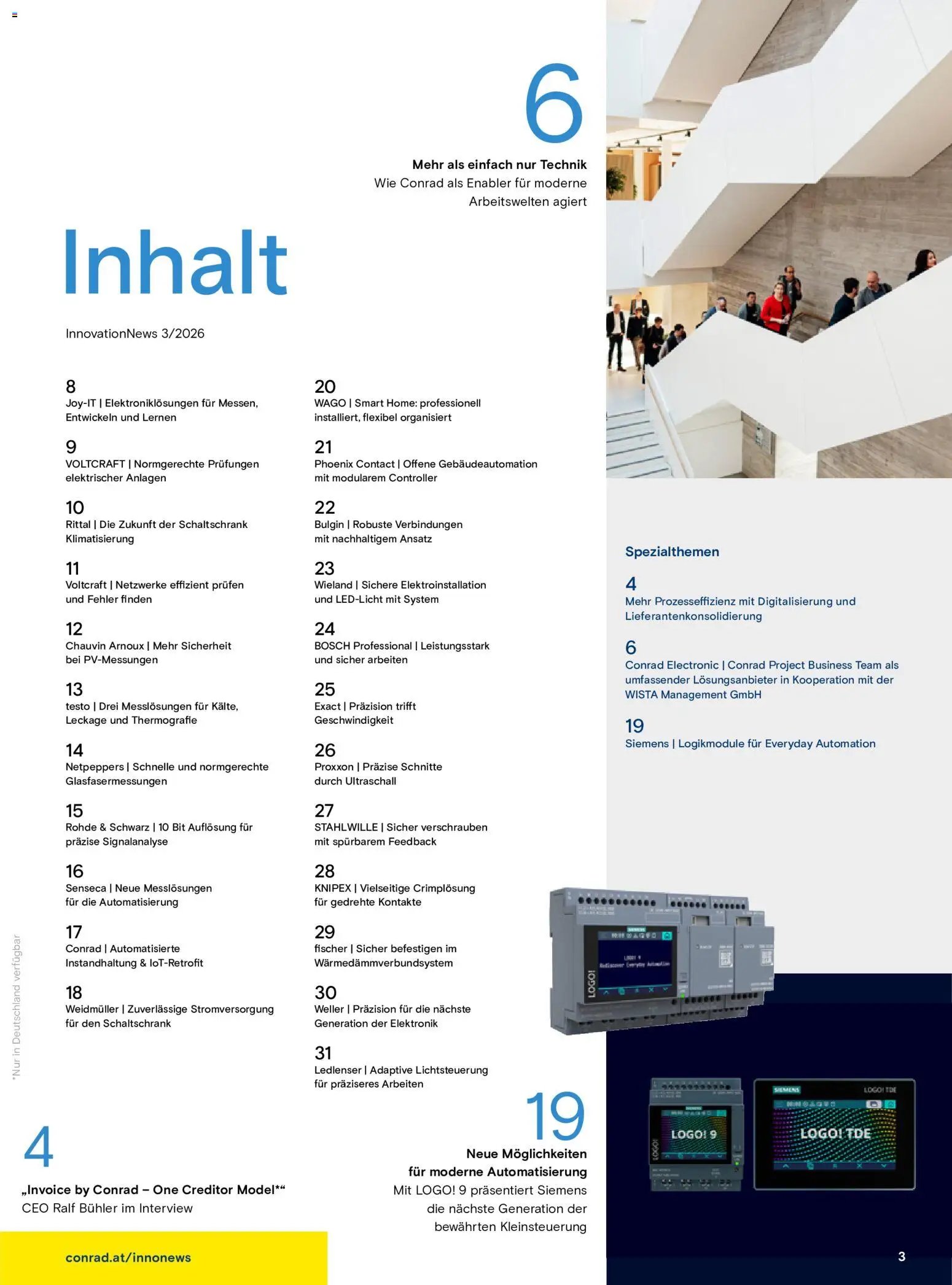 Conrad prospekt seit 05.10.2026 Conrad Innovation News