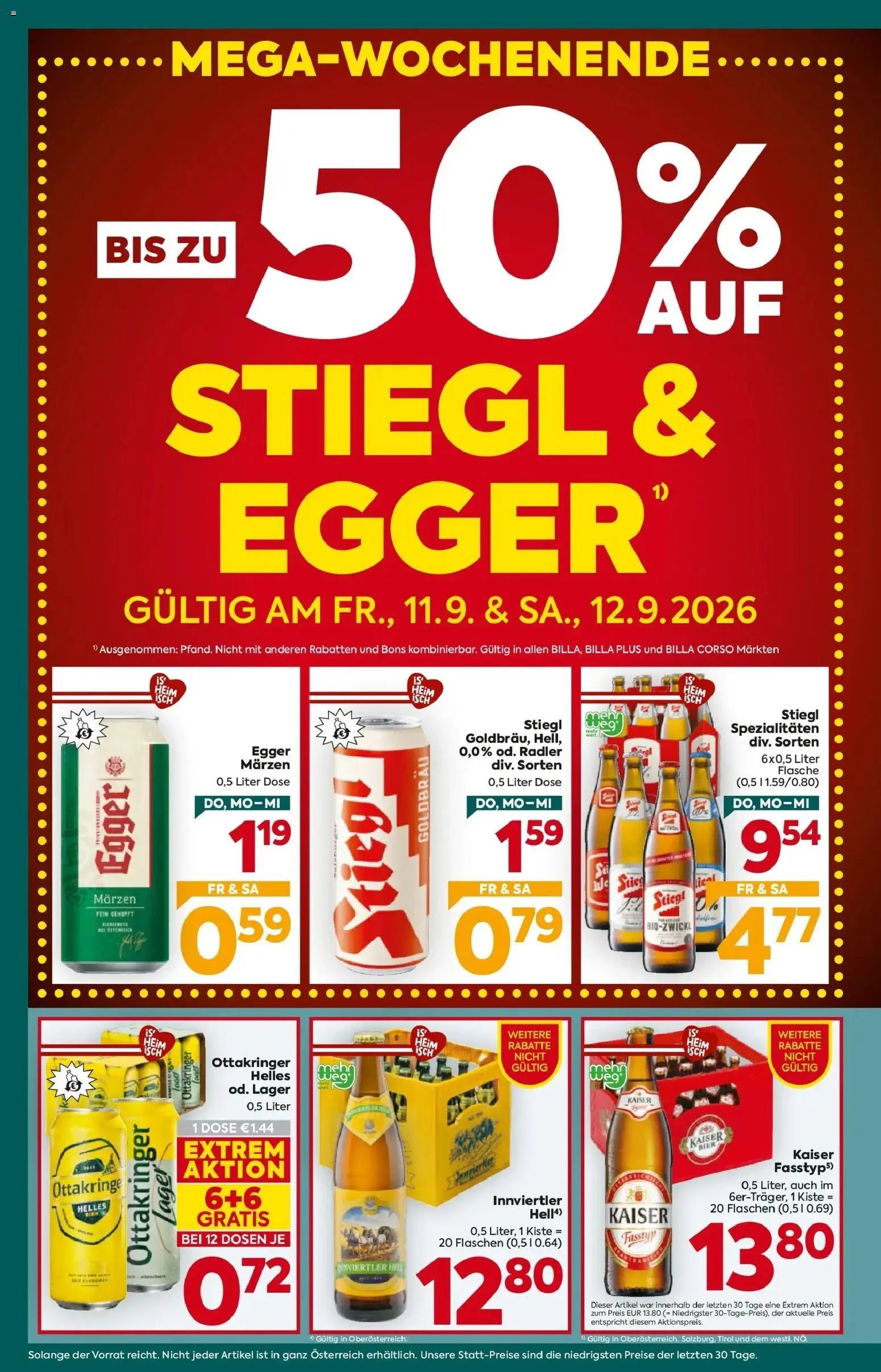 Billa Plus prospekt seit 10.09.2026 Billa Plus Flugblatt - Oberösterreich