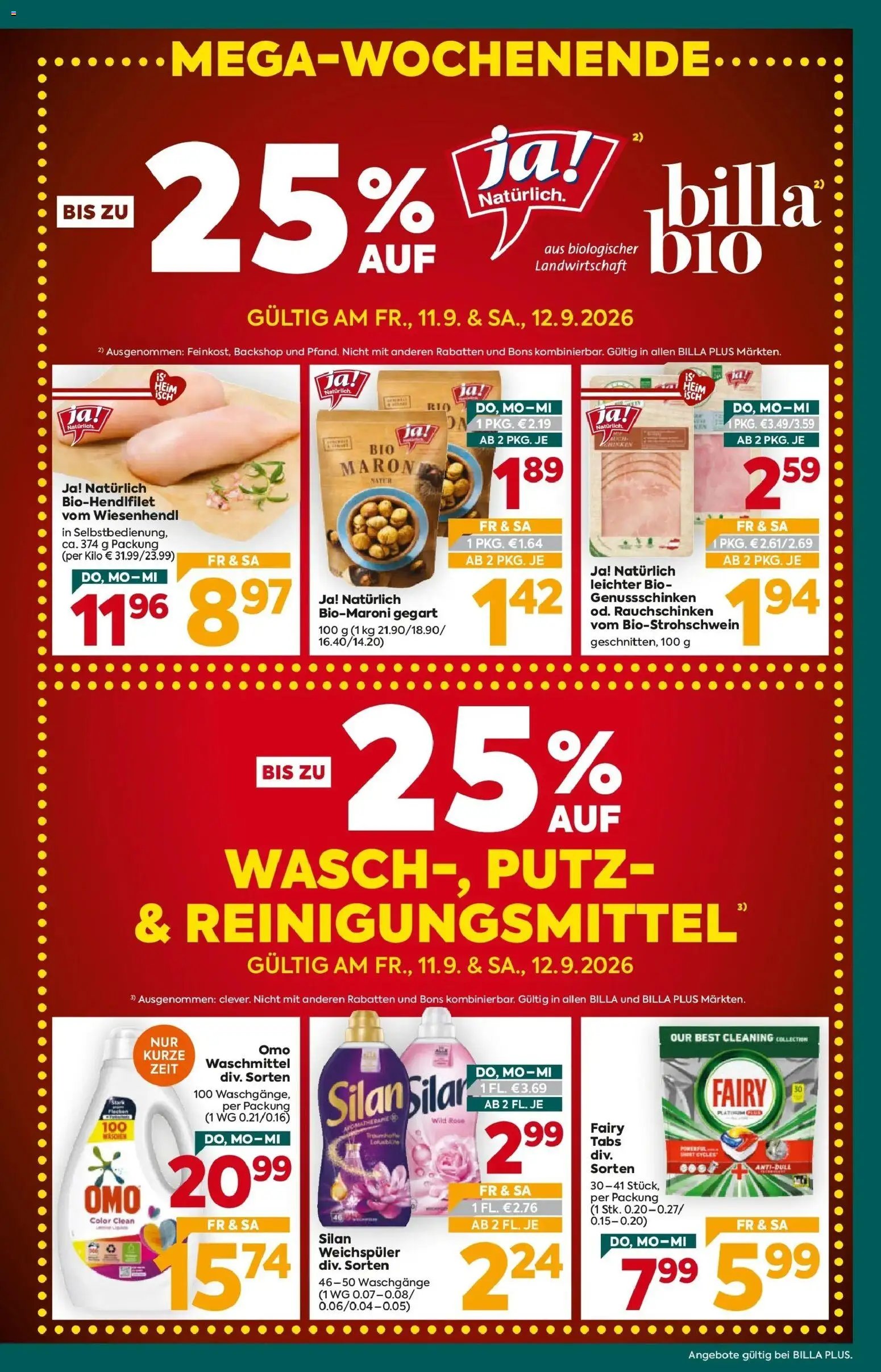 Billa Plus prospekt seit 10.09.2026 Billa Plus Flugblatt - Steiermark