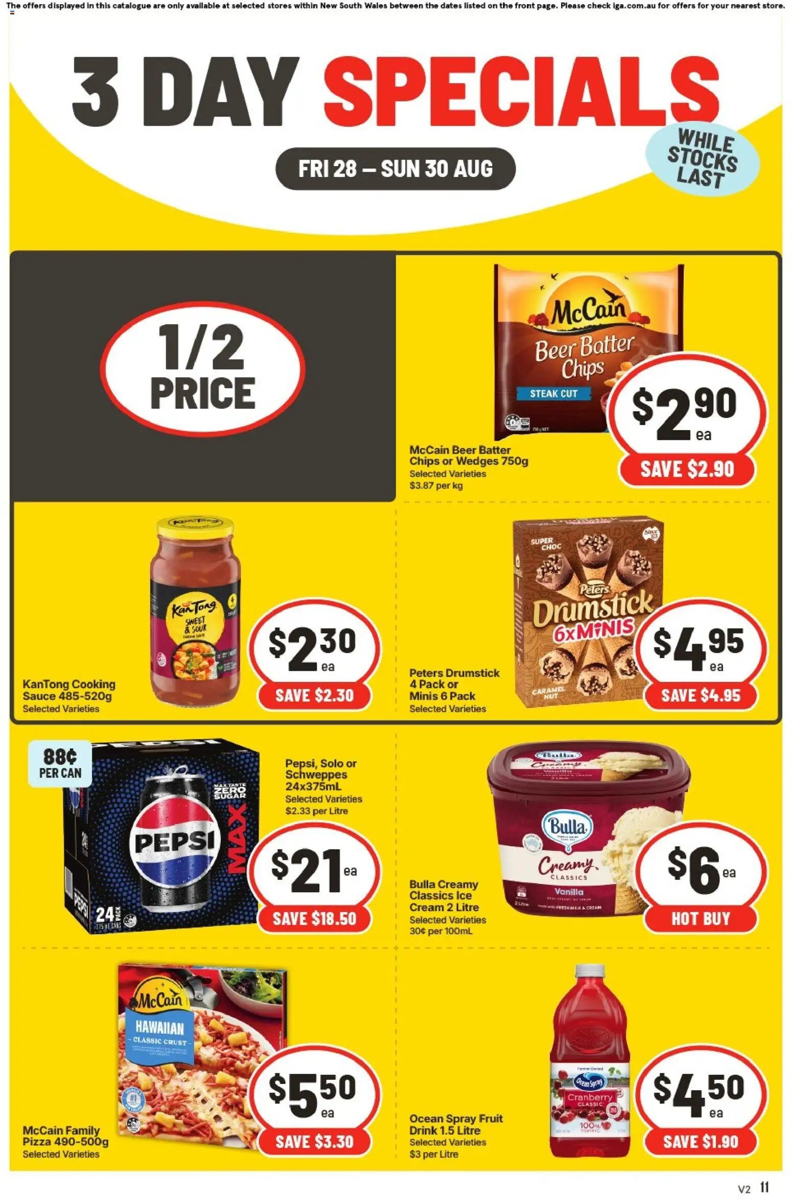 IGA catalogue from 28/08/2026 IGA 3 Day Specials NSW