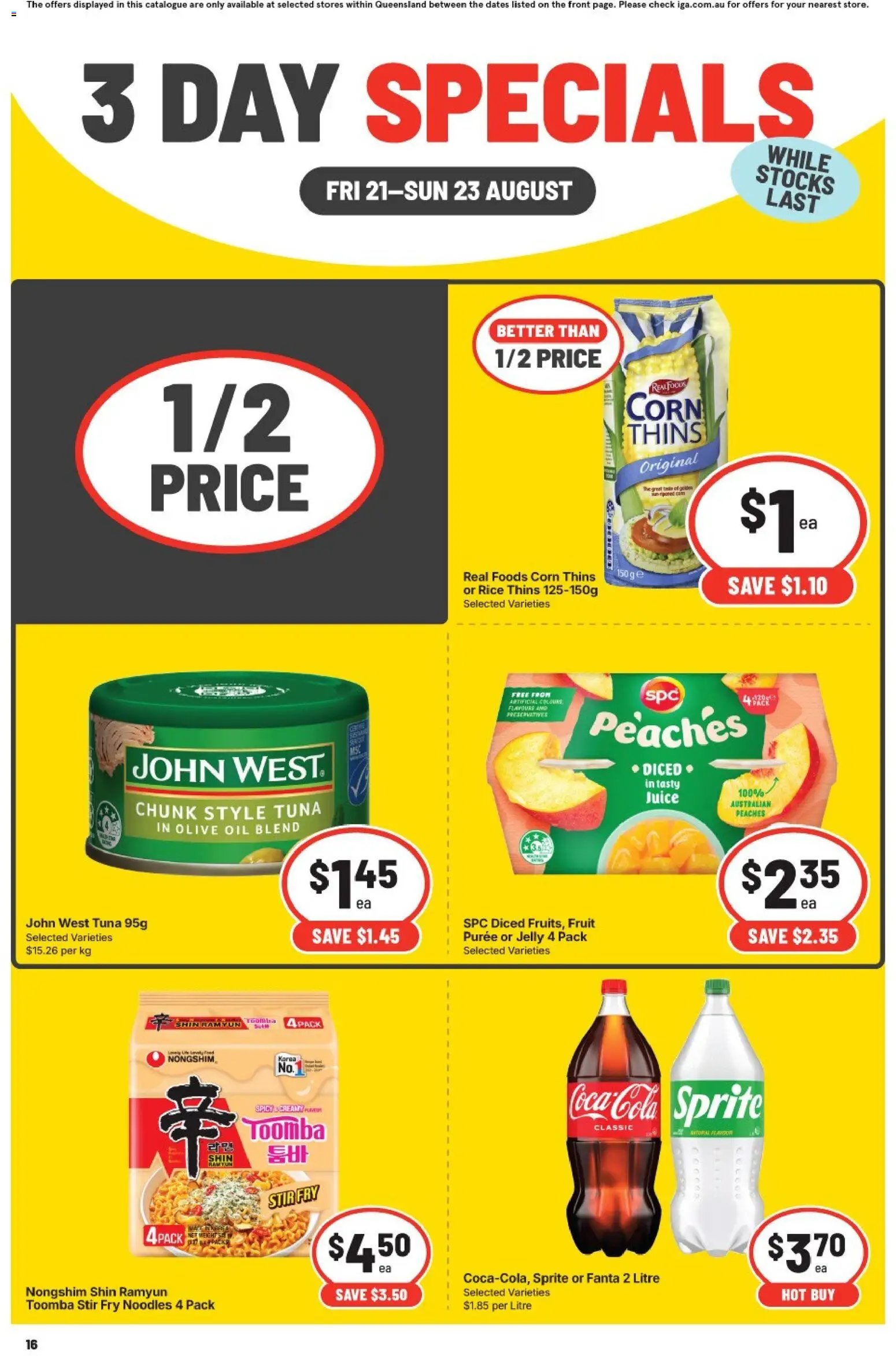 IGA catalogue from 21/08/2026 IGA 3 Day Specials QLD