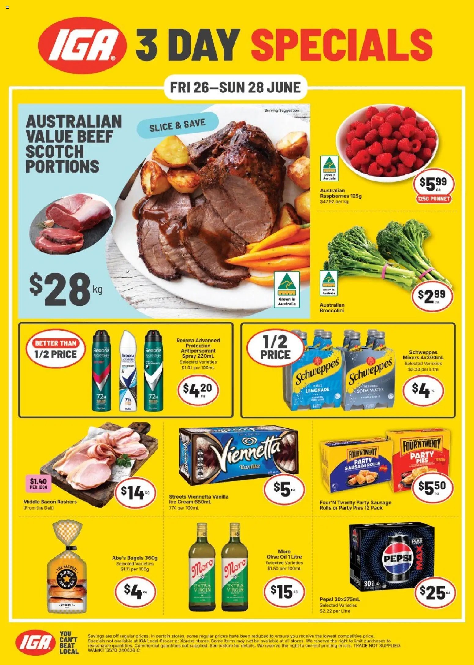 IGA catalogue from 26/06/2026 IGA 3 Day Specials - NT/WA