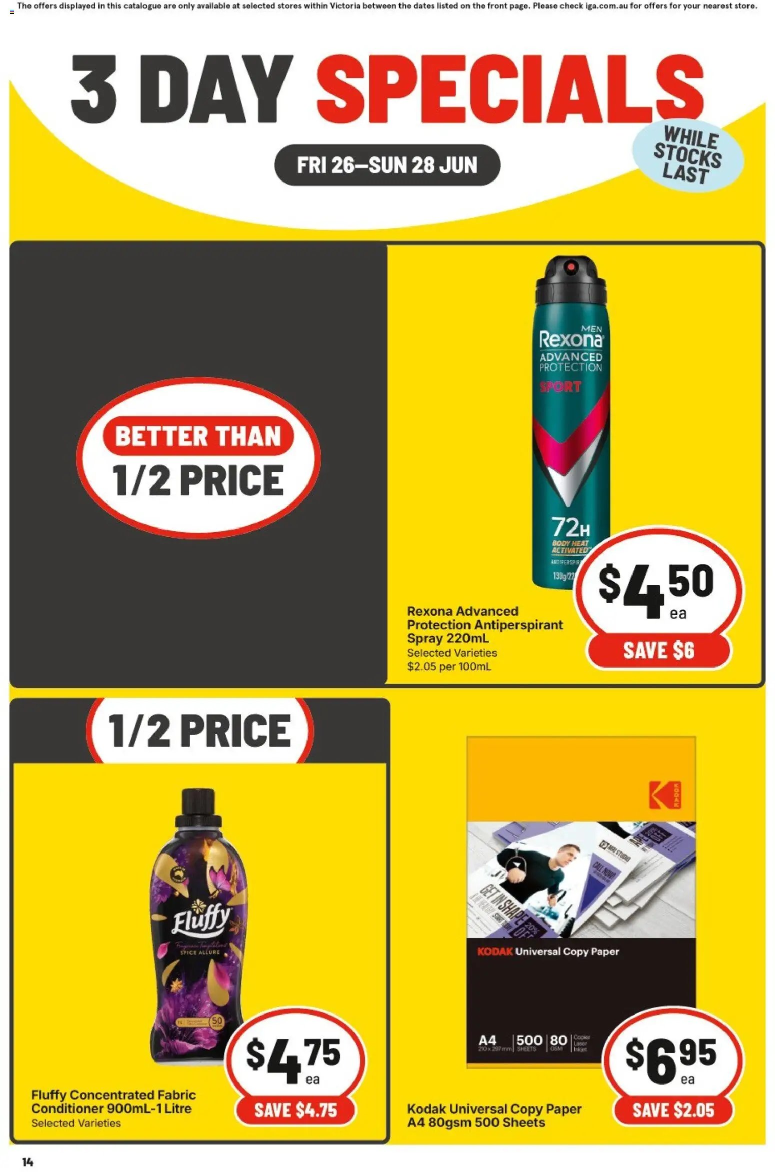 IGA catalogue from 26/06/2026 IGA -3 Day Specials - VIC