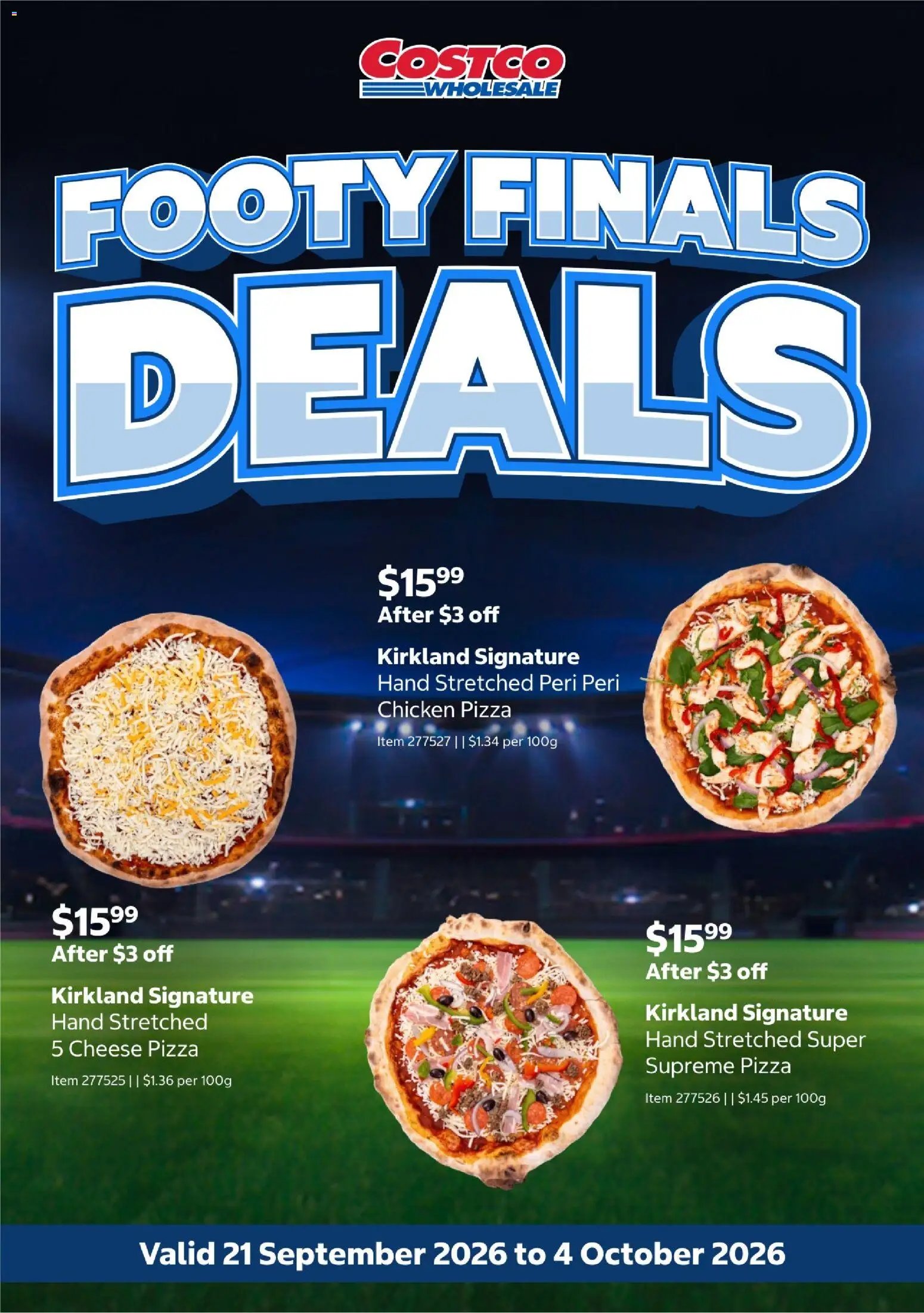 Costco catalogue from 21/09/2026 Costco catalogue Footy Finals Deals