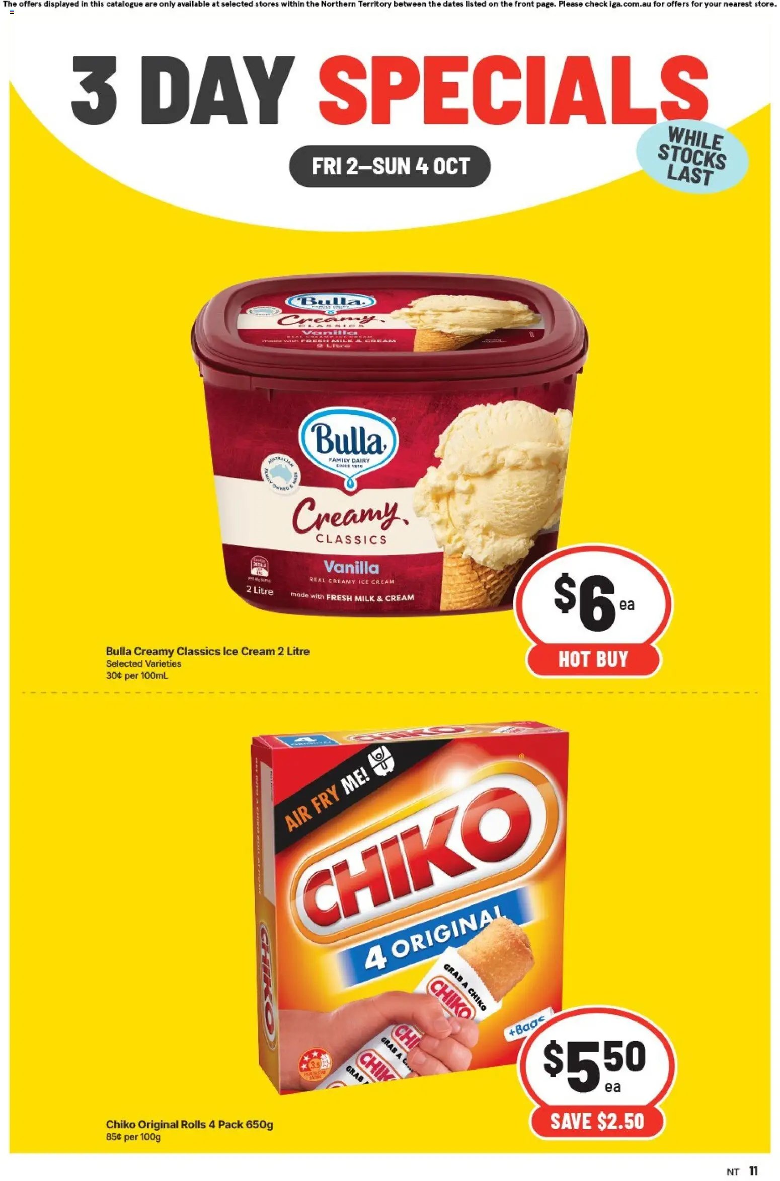 IGA catalogue from 02/10/2026 IGA catalogue 3 Day Specials Zuccoli