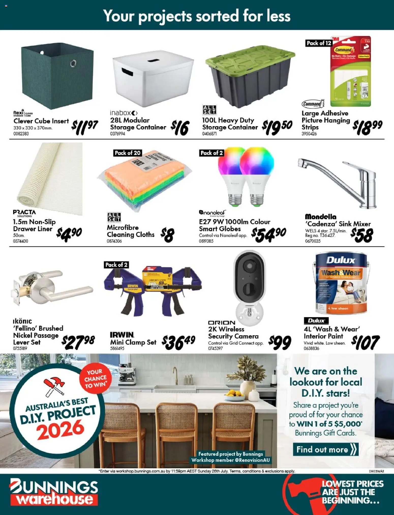 Bunnings Warehouse catalogue from 01/07/2026 Bunnings D.I.Y. Made Easy