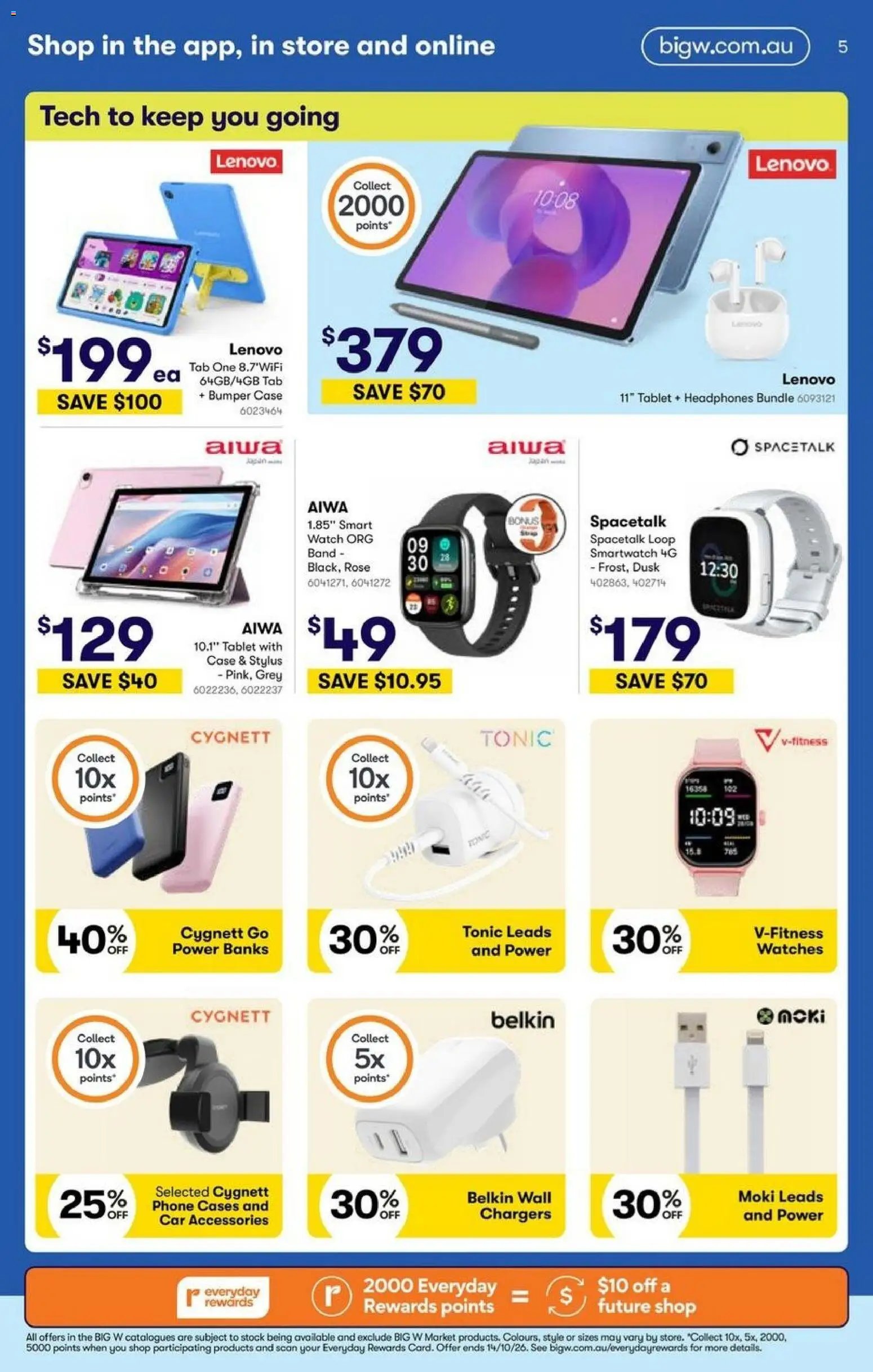 Big W catalogue from 01/10/2026 Big W Catalogue Tech Week