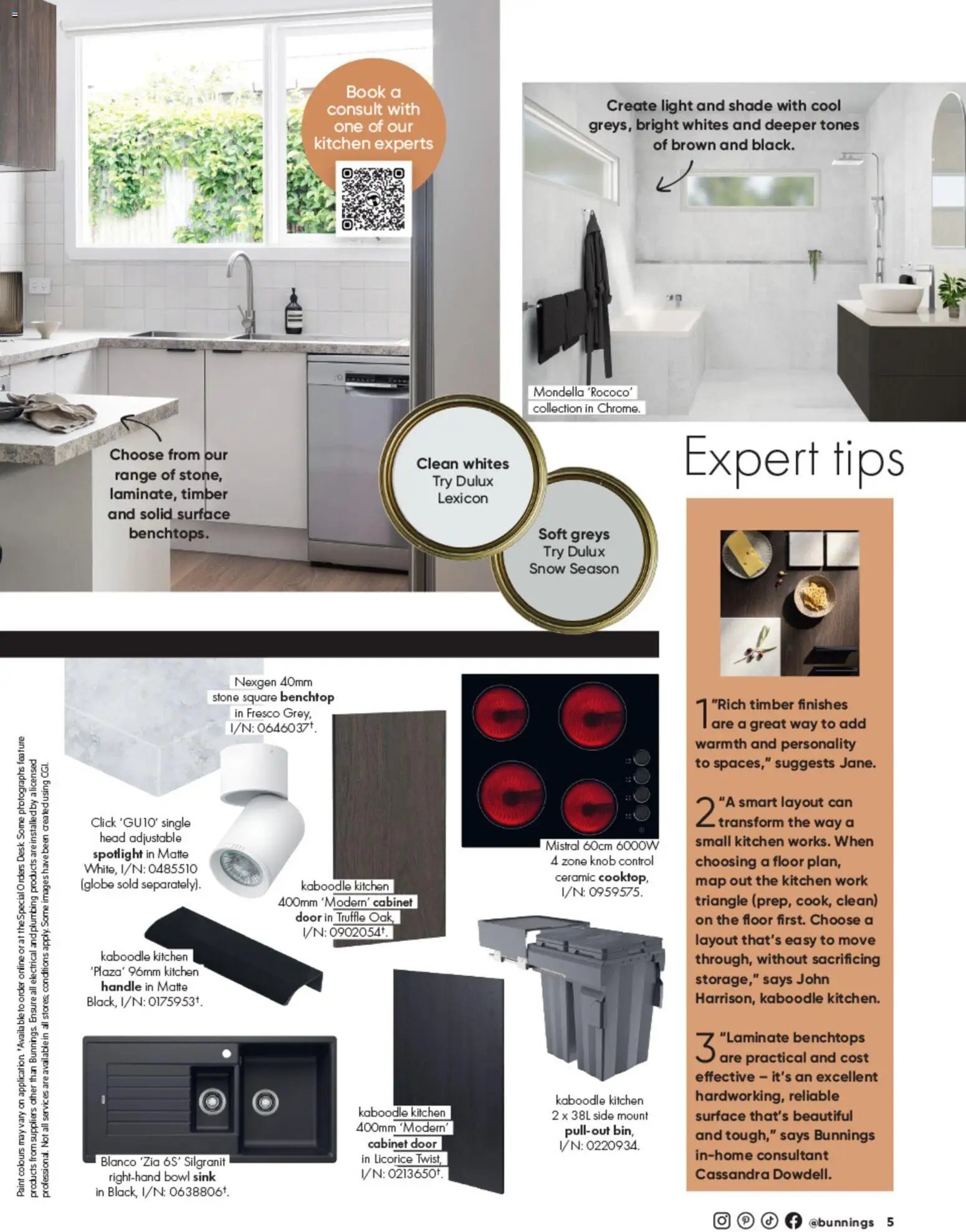 Bunnings Warehouse catalogue from 01/10/2026 Bunnings Warehouse Kitchen, Bathroom & Laundry 2026 Style Guide