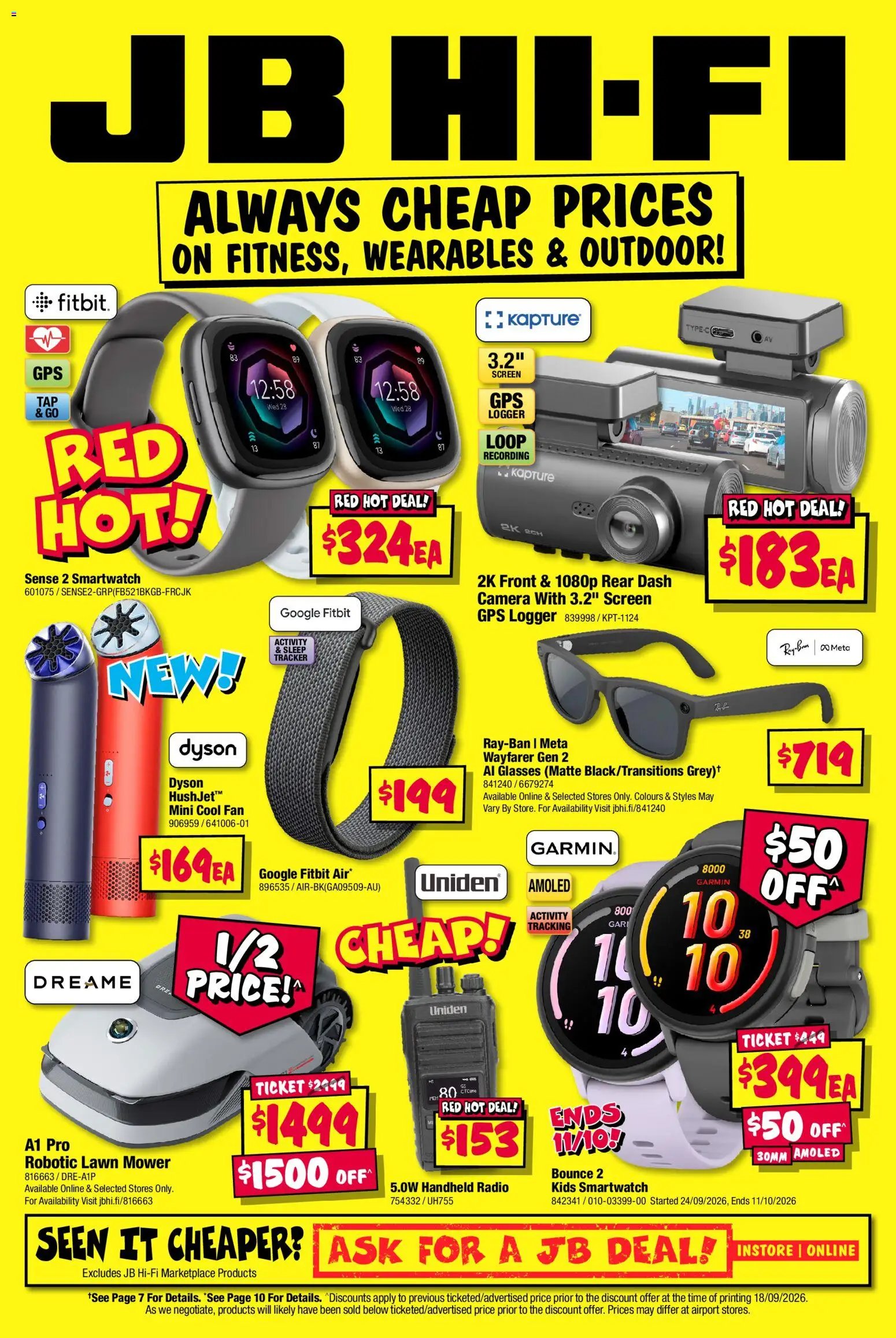 JB Hi-Fi catalogue from 01/10/2026 JB Hi-Fi catalogue Fitness, Wearables & Outdoor