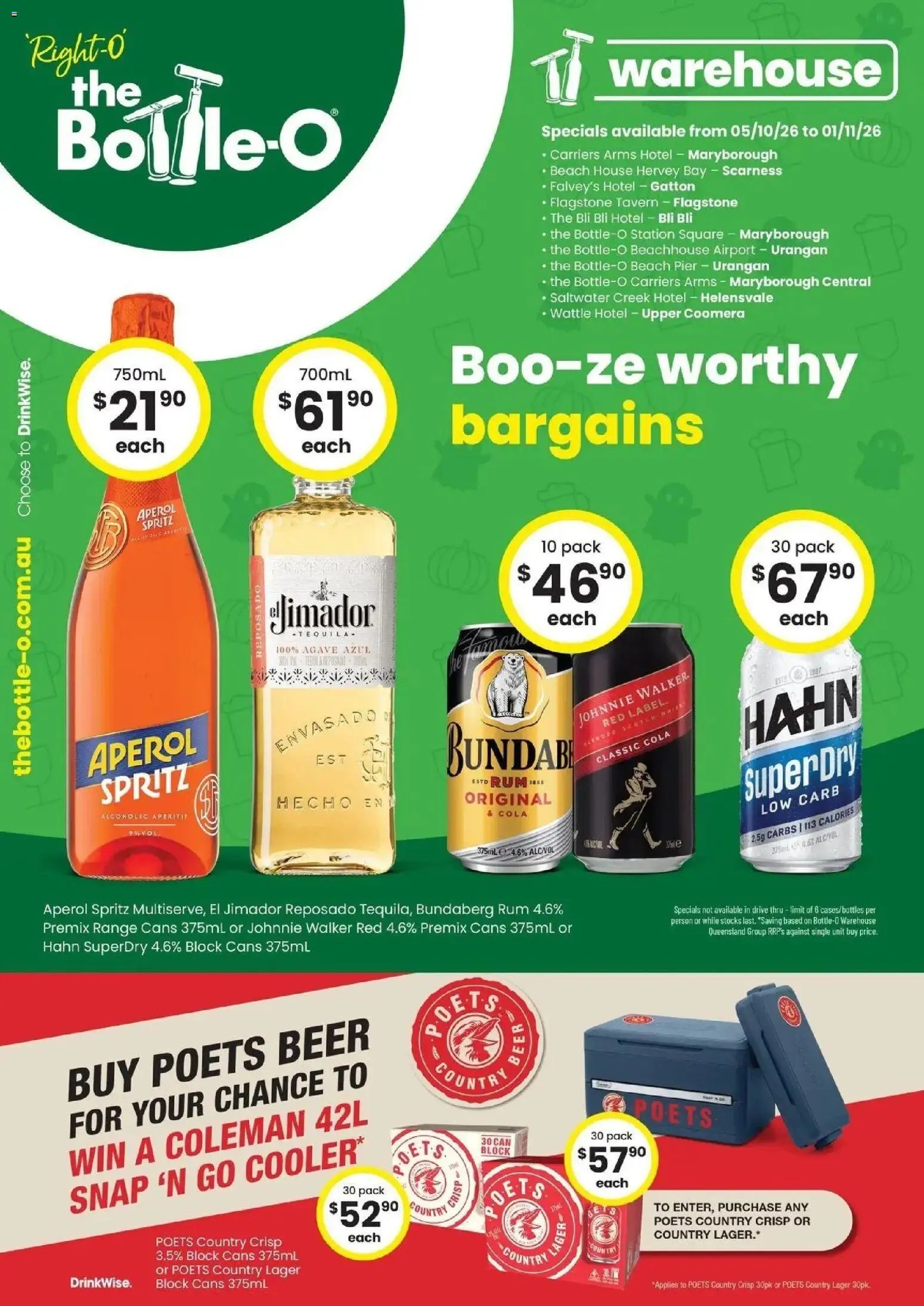 The Bottle-O catalogue from 05/10/2026 The Bottle-O catalogue Maryborough