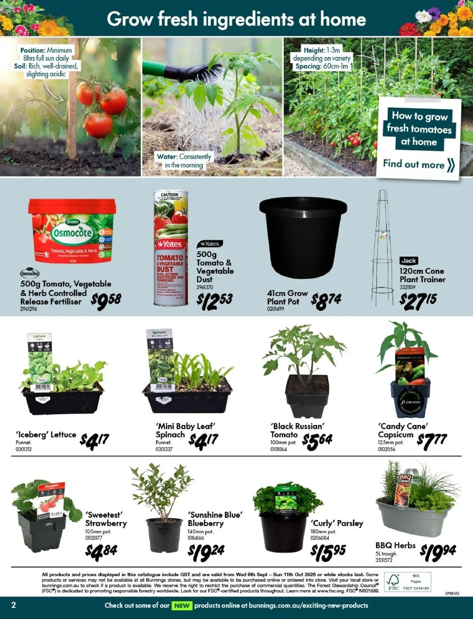 Bunnings Warehouse catalogue from 09/09/2026 Bunnings Warehouse - Spring Starts Here Kings Meadows