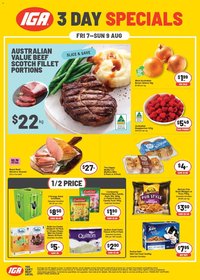 IGA catalogue from 07/08/2026 IGA 3 Day Specials