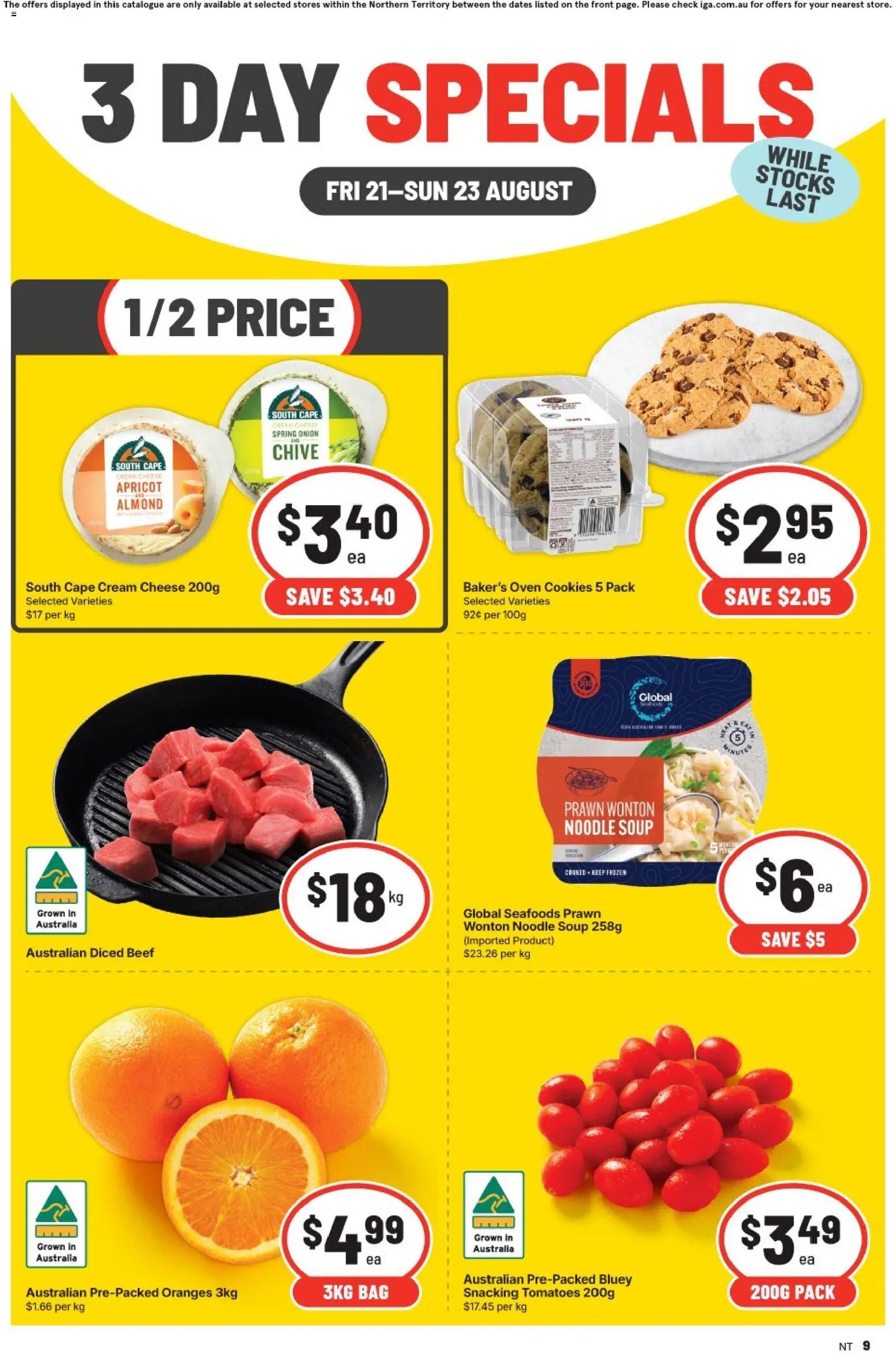 IGA catalogue from 21/08/2026 IGA 3 Day Specials NT