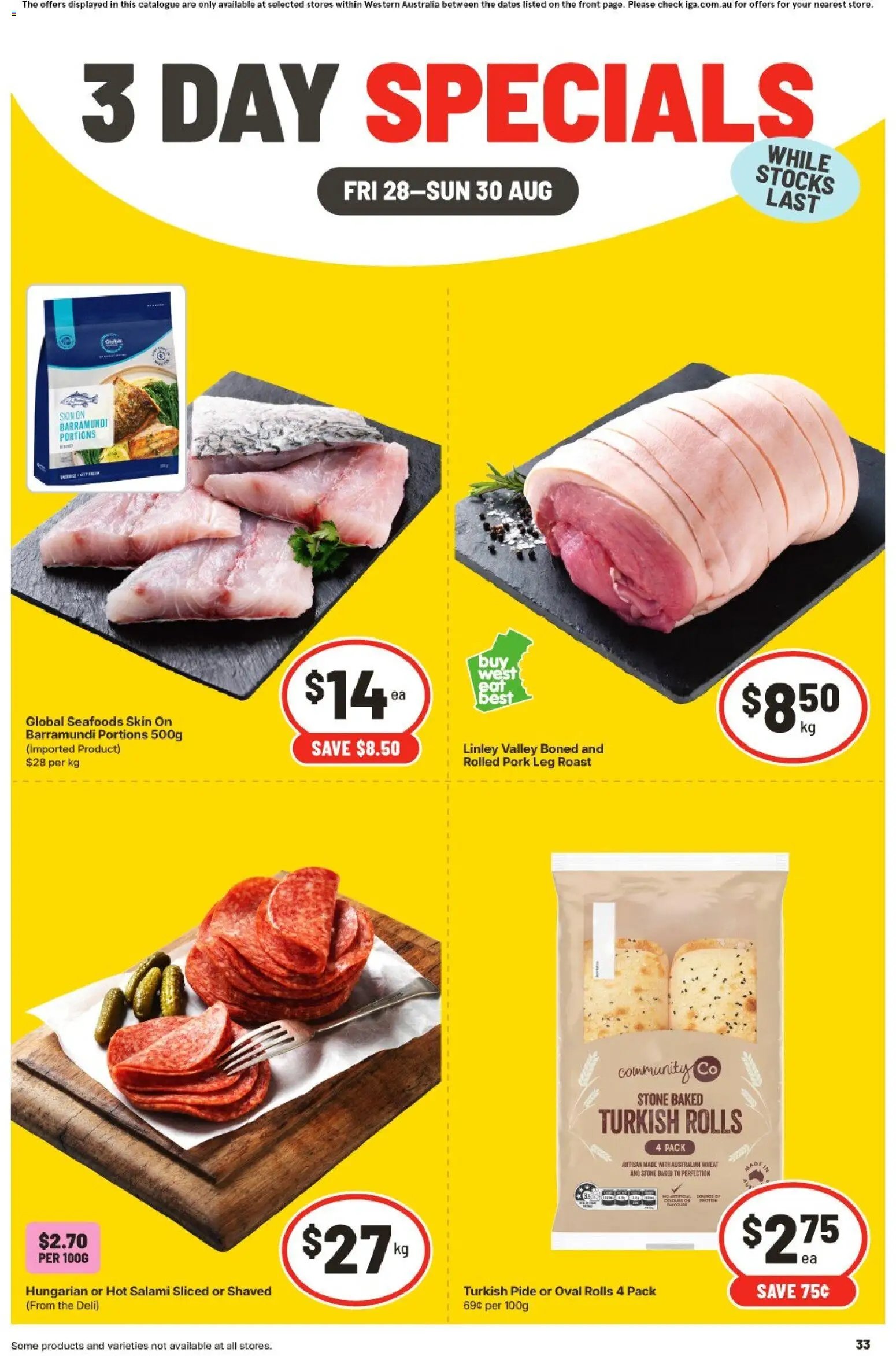IGA catalogue from 28/08/2026 IGA 3 Day Specials WA