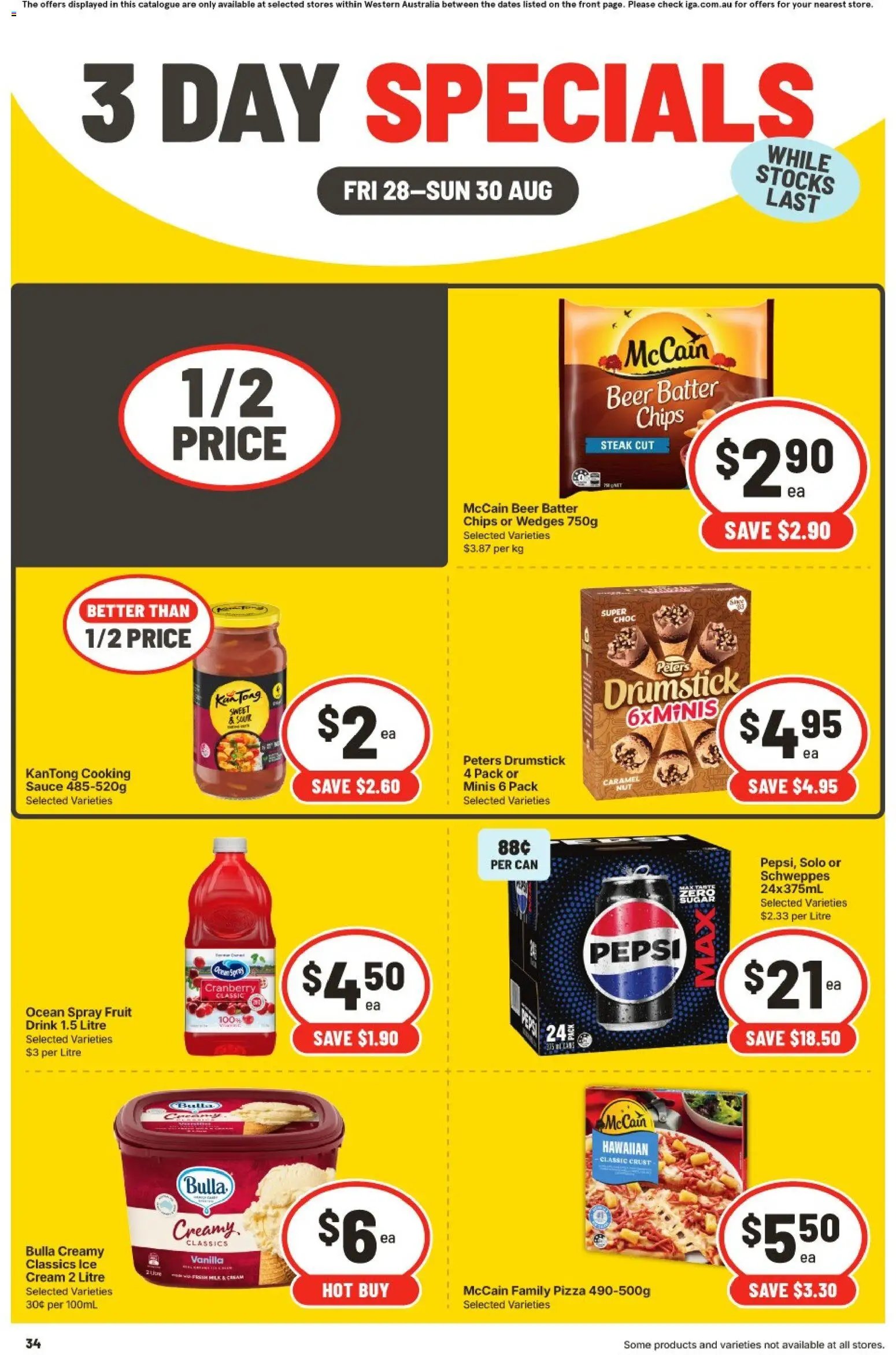 IGA catalogue from 28/08/2026 IGA 3 Day Specials WA