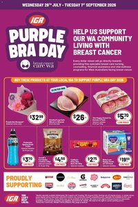 IGA catalogue from 29/07/2026 IGA Purple Bra Day