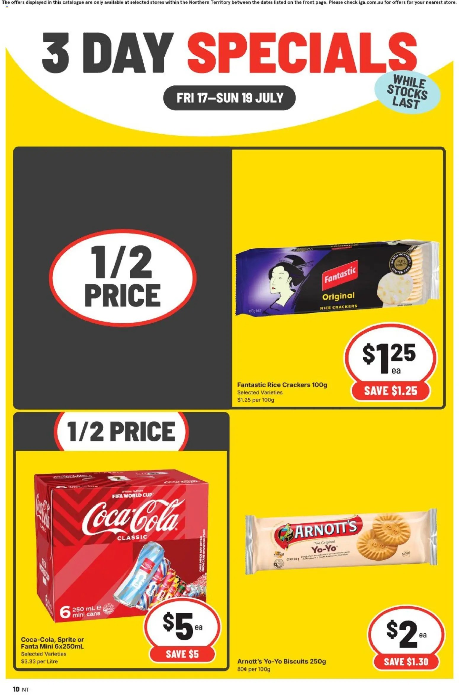 IGA catalogue from 17/07/2026 IGA 3 Day Specials NT