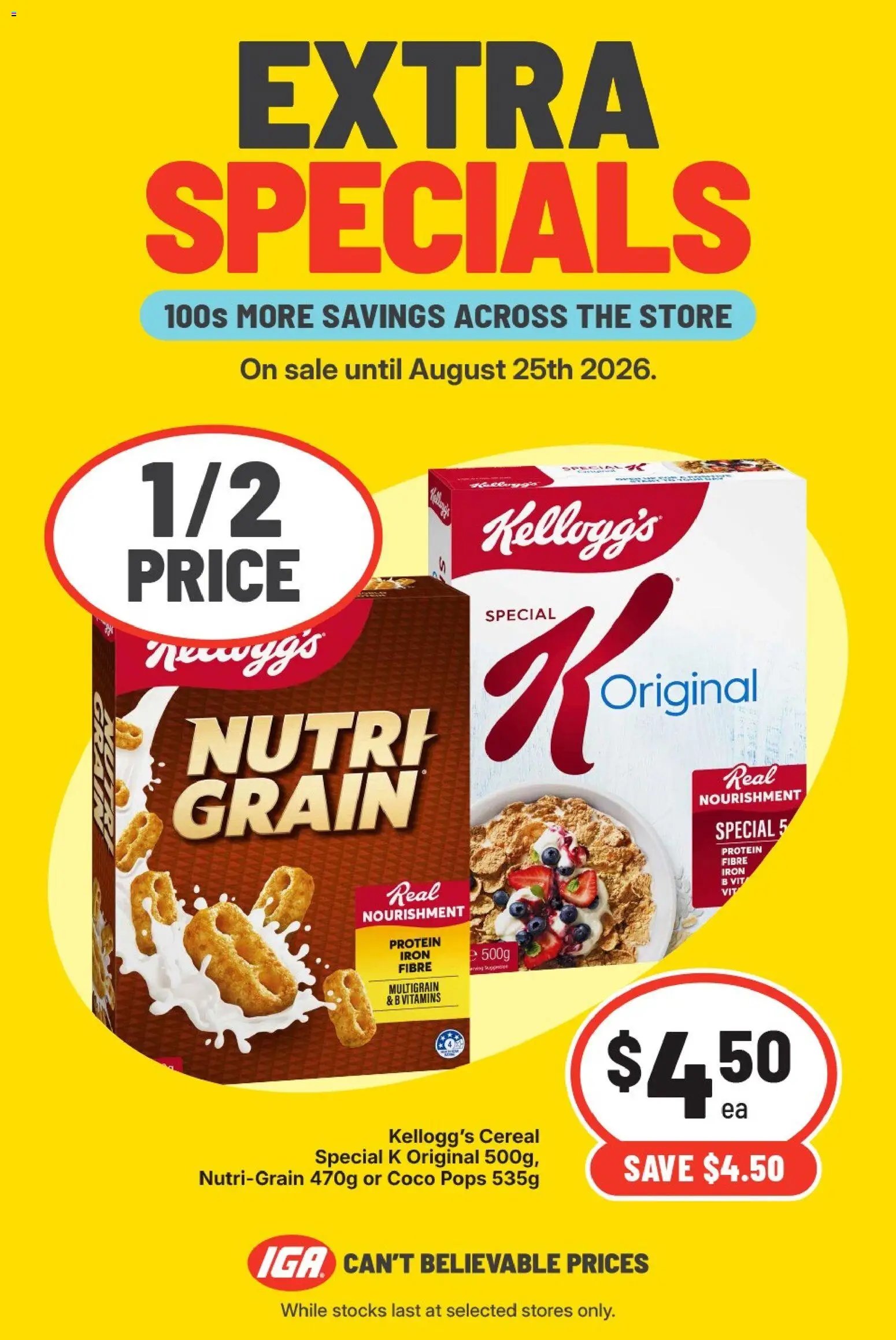 IGA catalogue from 25/08/2026 IGA catalogue Extra specials