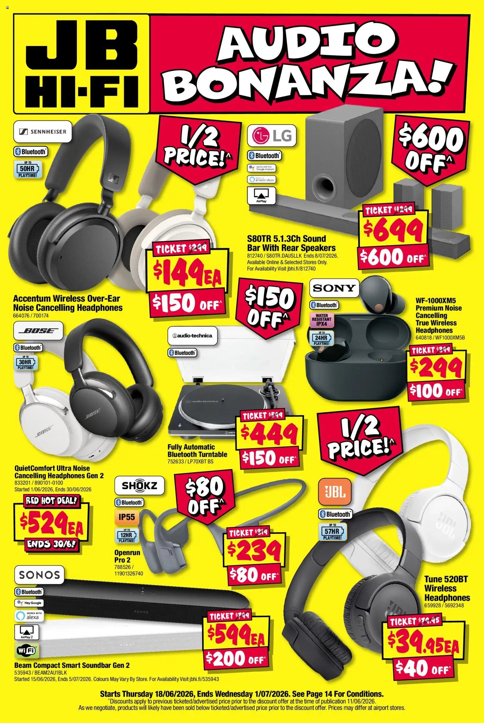 JB Hi-Fi catalogue from 18/06/2026 JB Hi-Fi Audio bonanza