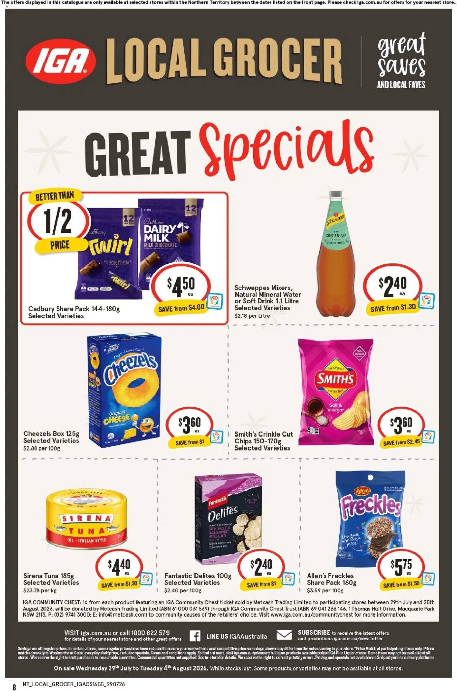 IGA catalogue from 29/07/2026 IGA Local Grocer NT