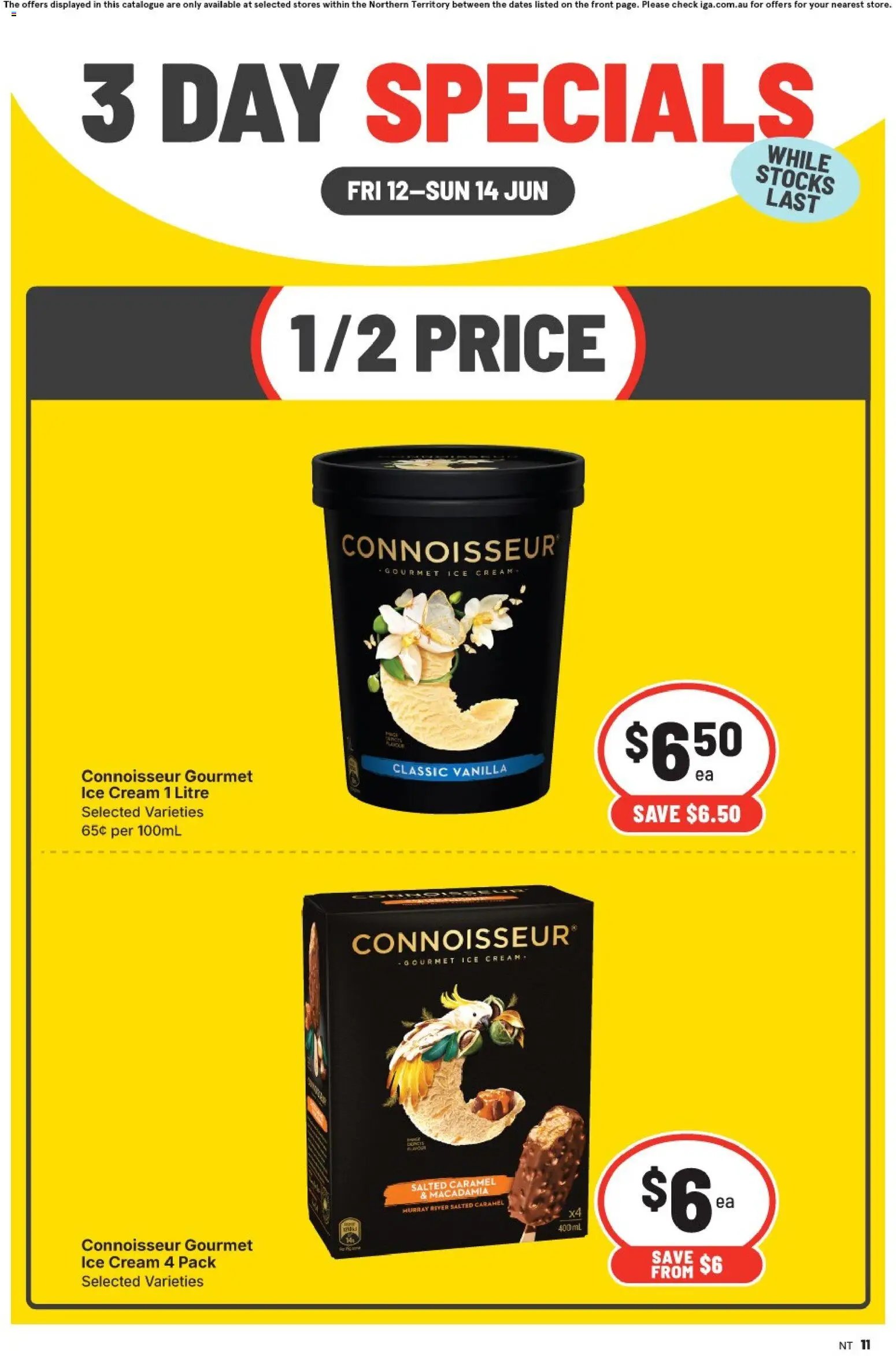 IGA catalogue from 12/06/2026 IGA 3 Day Specials NT