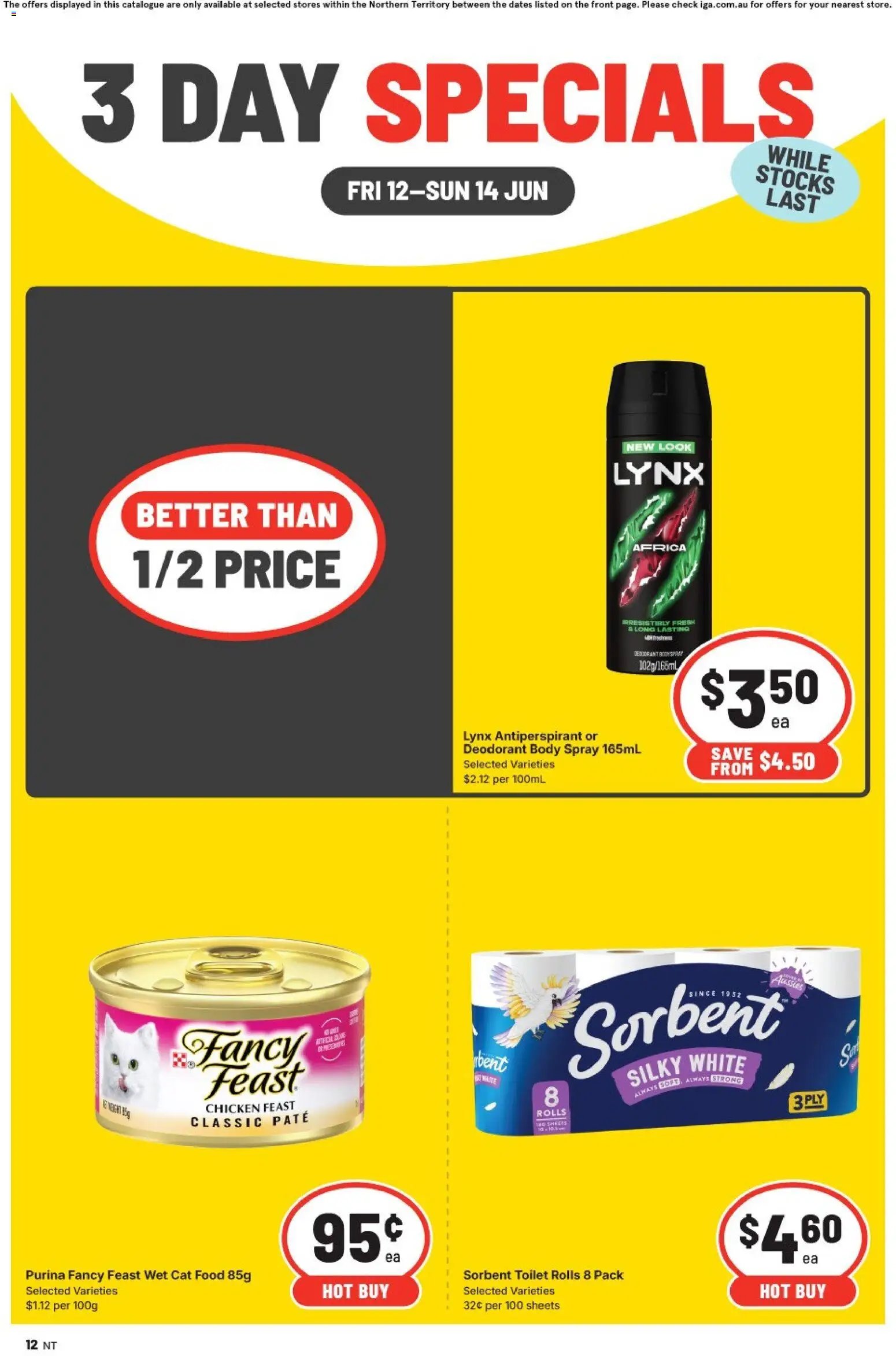 IGA catalogue from 12/06/2026 IGA 3 Day Specials NT