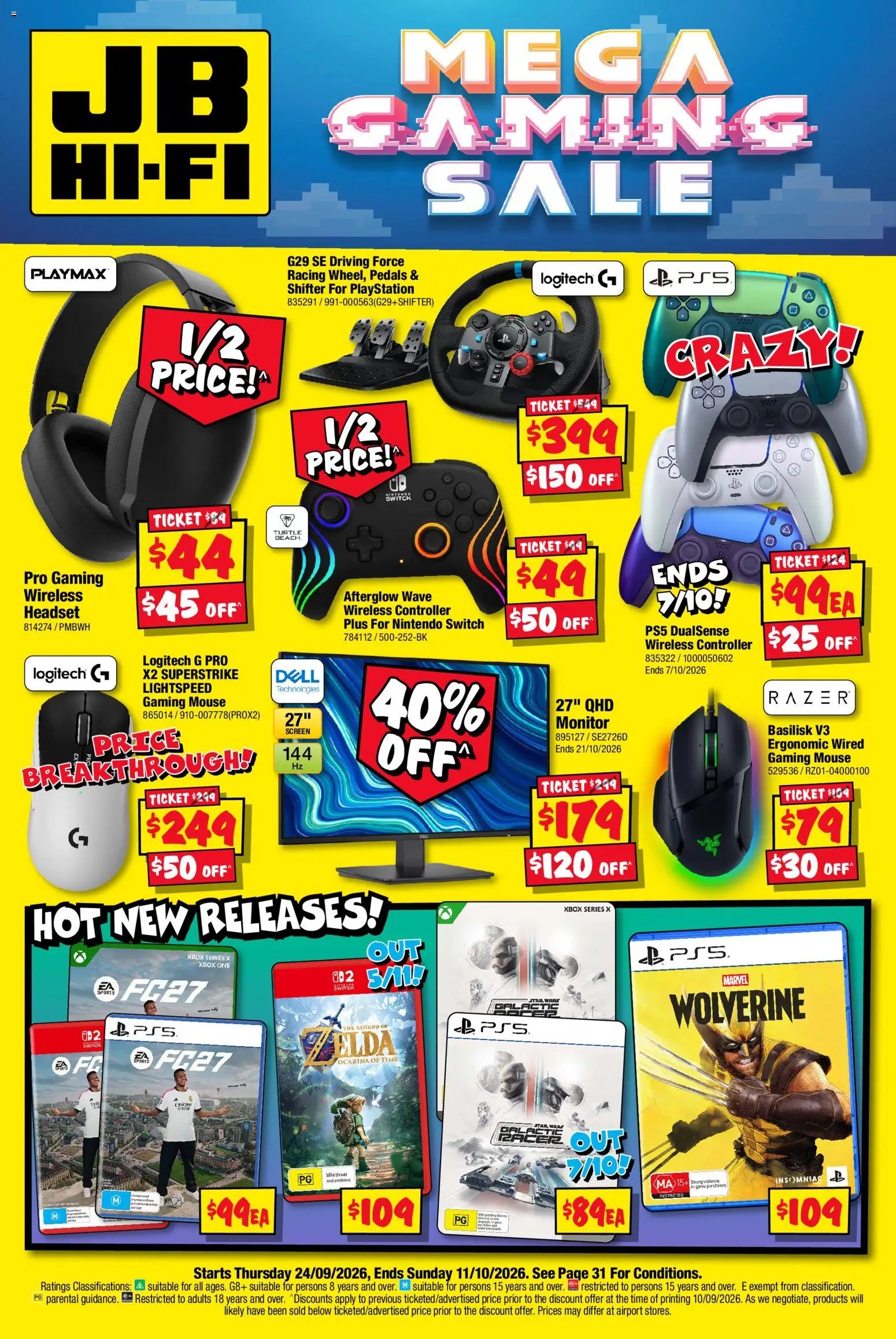 JB Hi-Fi catalogue from 24/09/2026 JB Hi-Fi catalogue Mega Gaming Sale