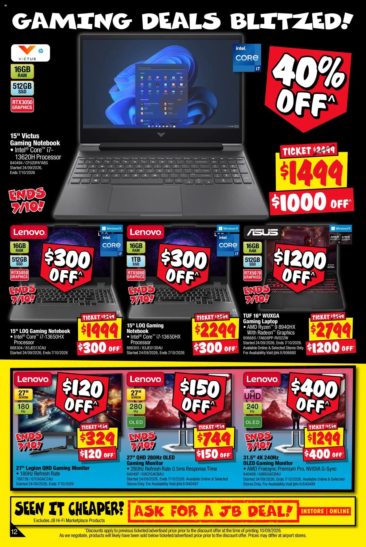 JB Hi-Fi catalogue from 24/09/2026 JB Hi-Fi catalogue Mega Gaming Sale
