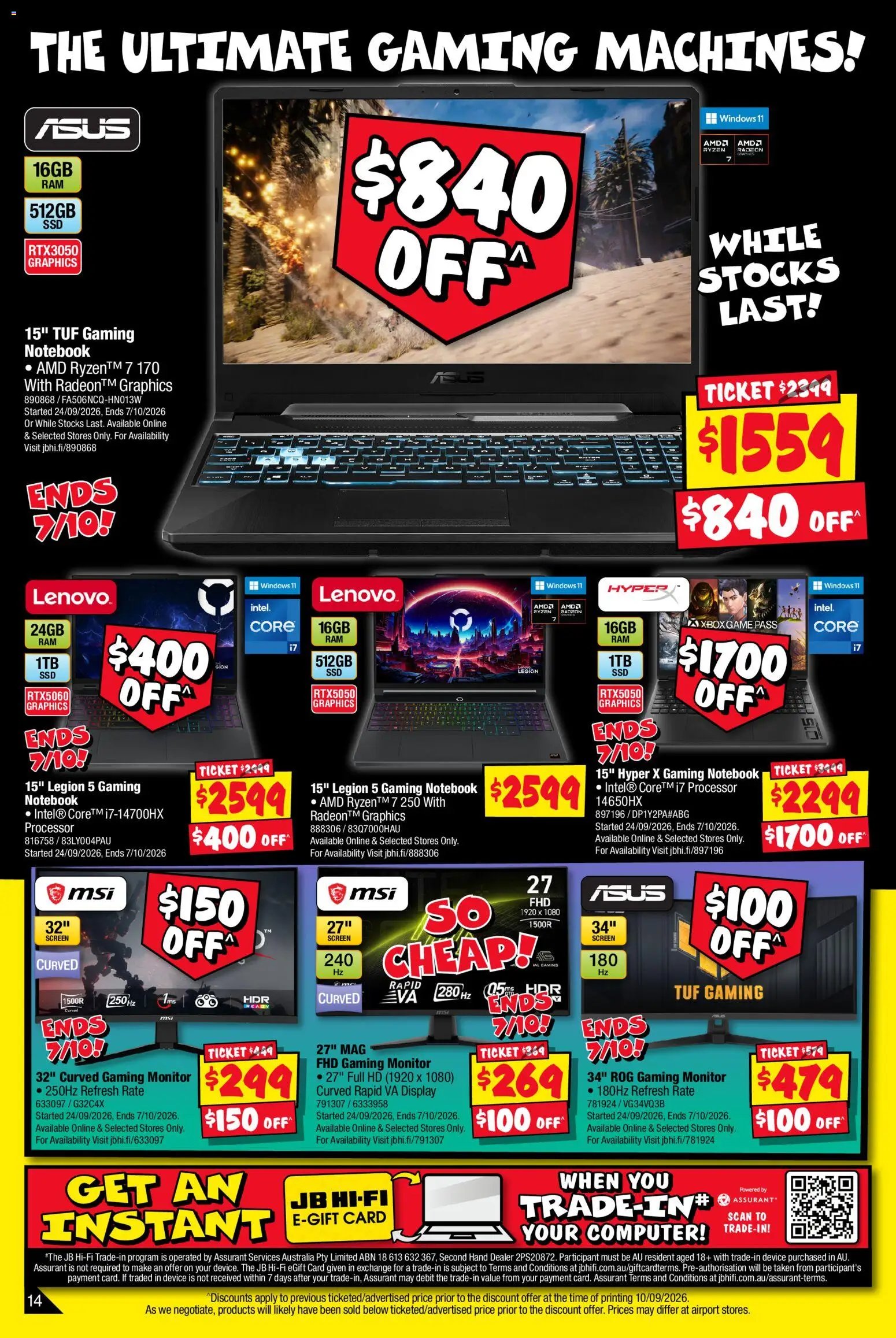 JB Hi-Fi catalogue from 24/09/2026 JB Hi-Fi catalogue Mega Gaming Sale