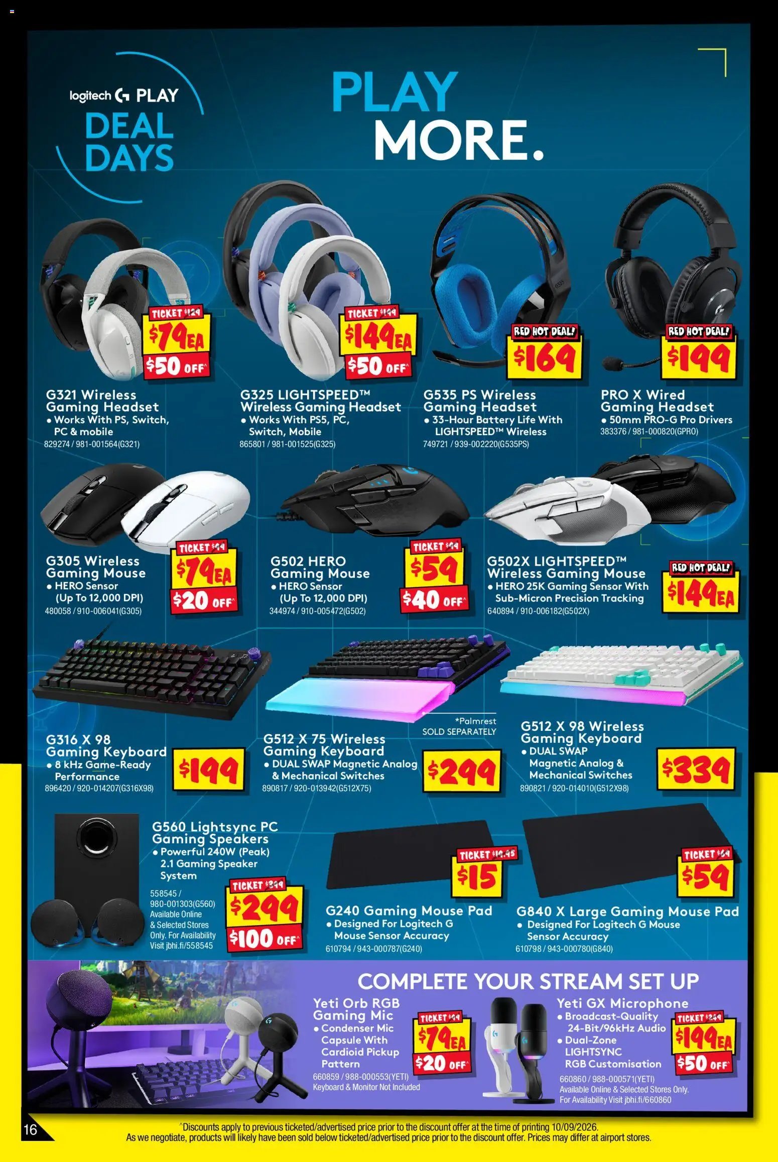 JB Hi-Fi catalogue from 24/09/2026 JB Hi-Fi catalogue Mega Gaming Sale
