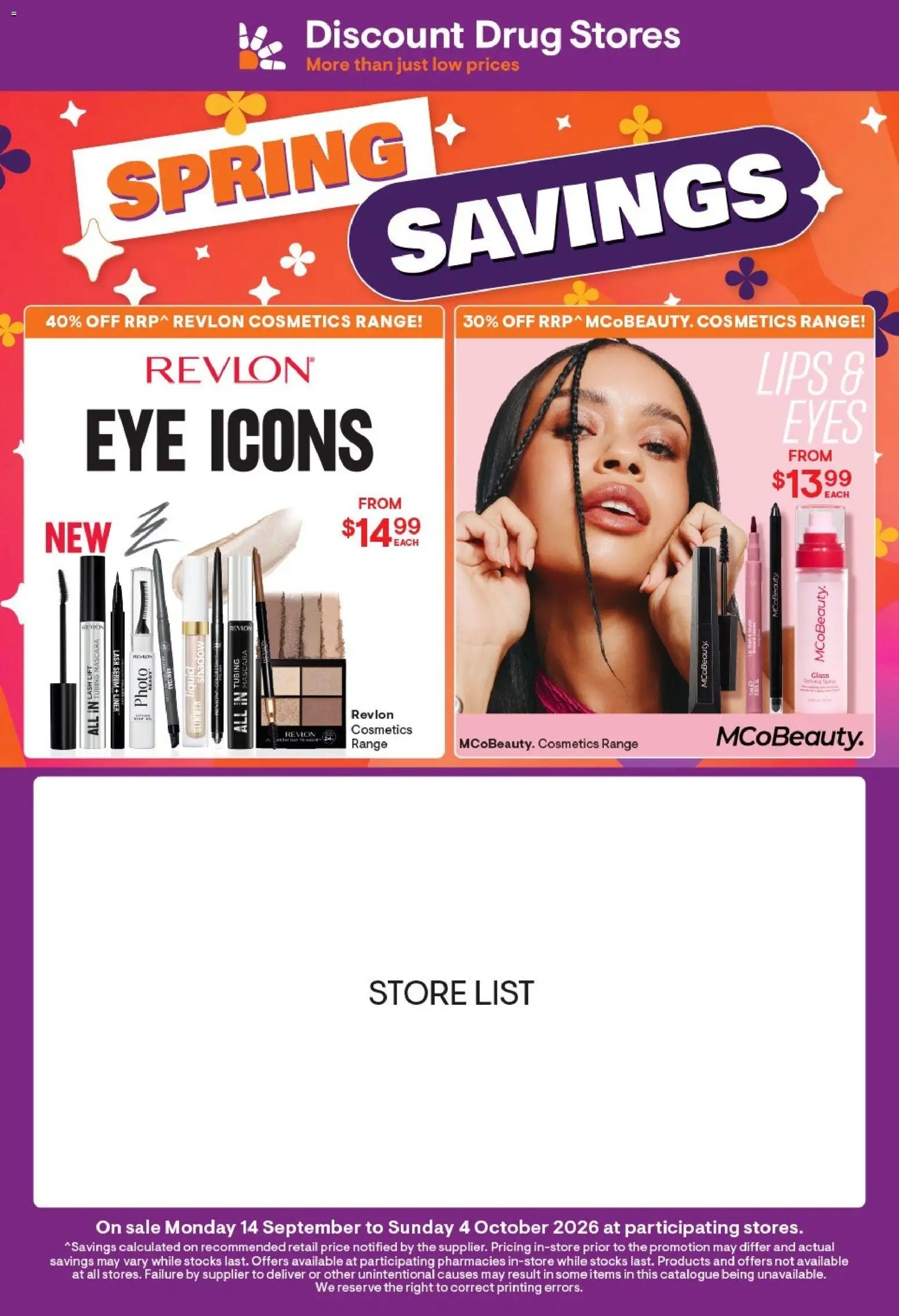 Discount Drug Stores catalogue from 14/09/2026 Discount Drug Stores catalogue