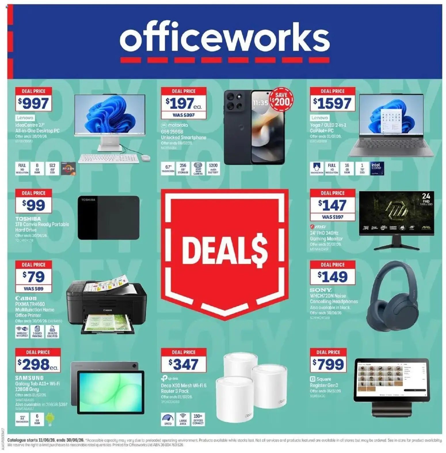 Officeworks catalogue from 10/06/2026 EOFY Deals