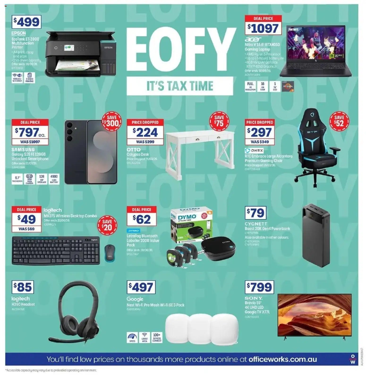 Officeworks catalogue from 10/06/2026 EOFY Deals